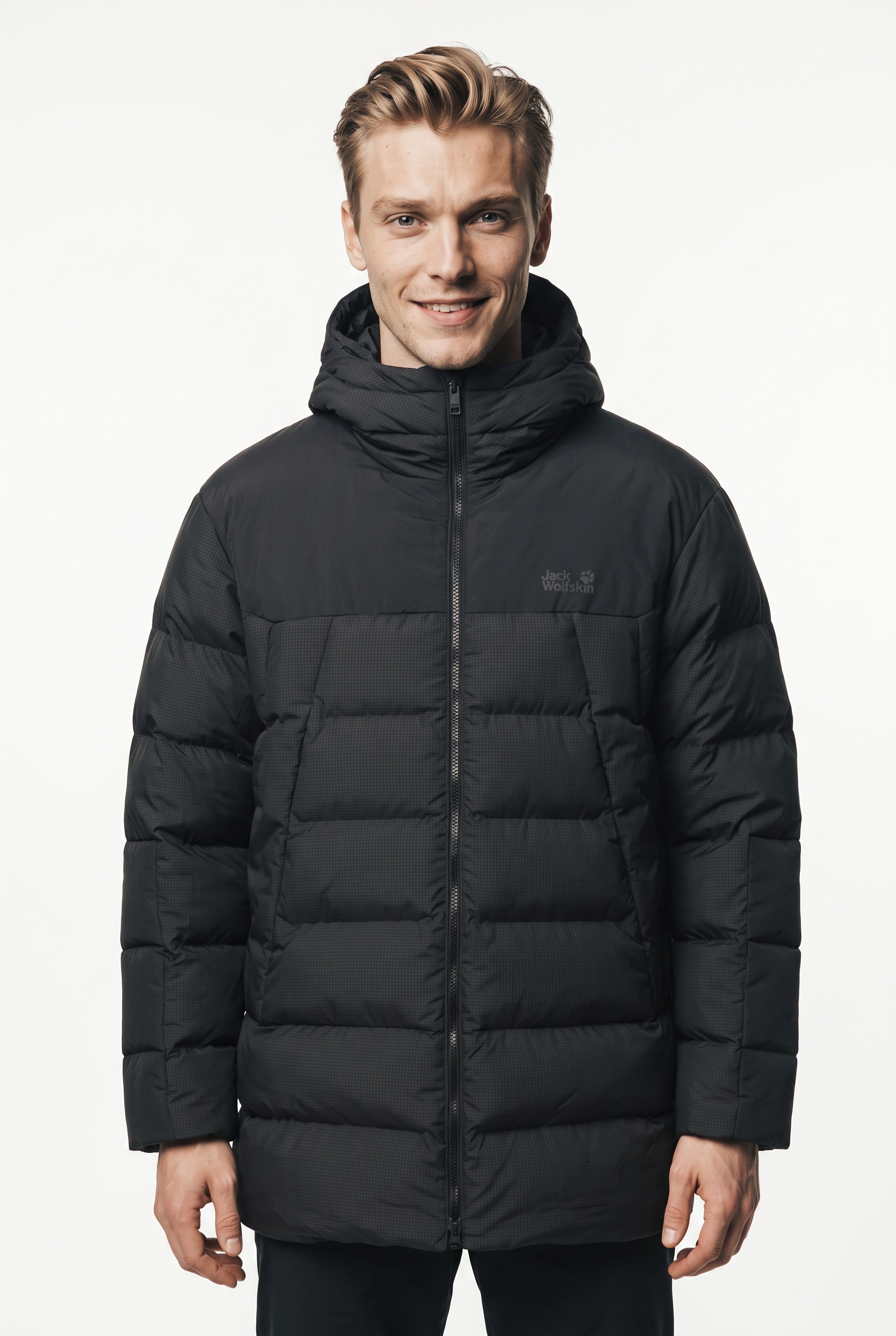 Image of Jack Wolfskin Winterjacke "ICY HOLLOW HOODED JKT M" mit Futter und Wattierung aus Polyester, Winterjacke, phantom