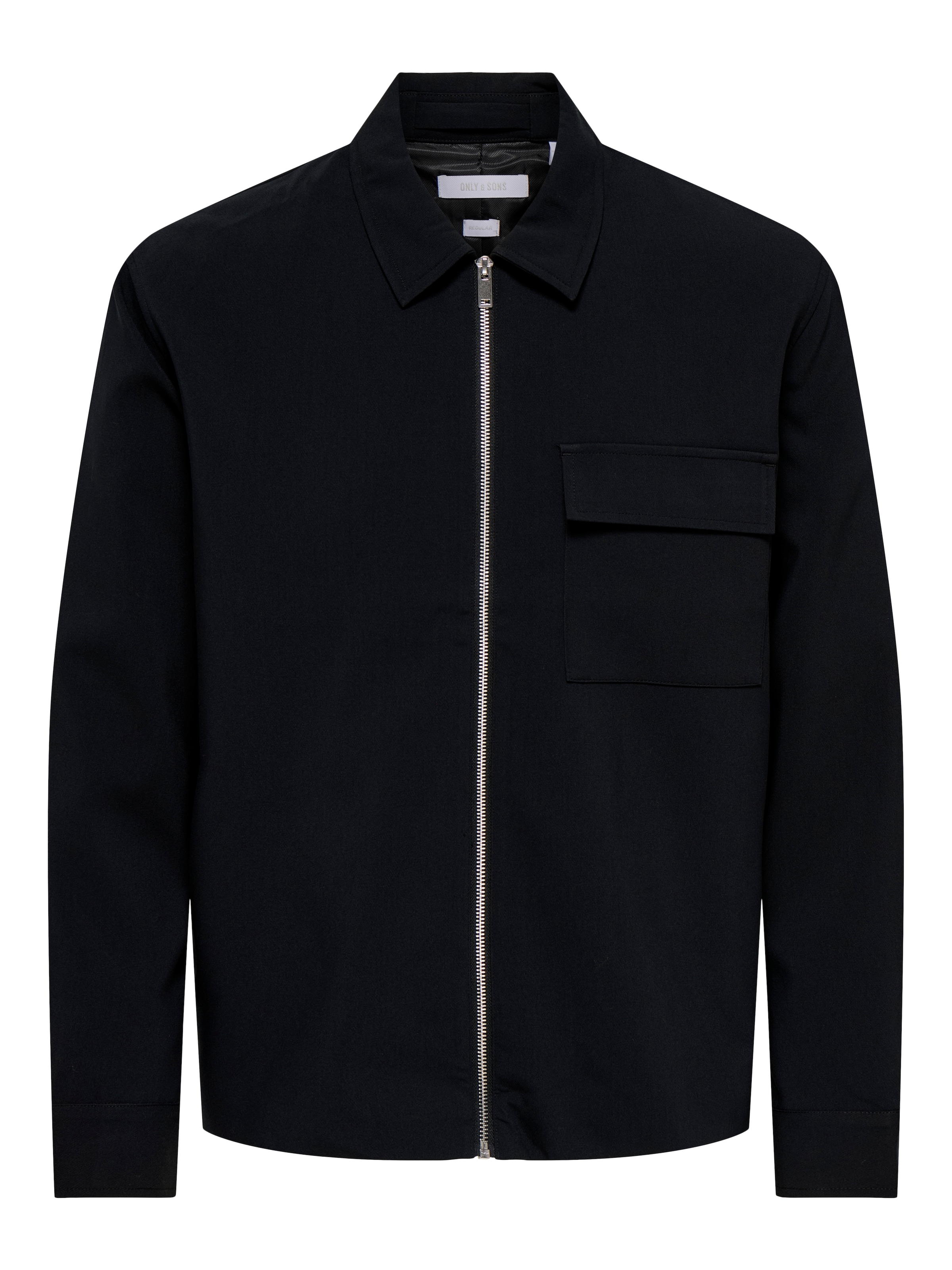ONLY & SONS Langarmhemd »ONSWILL REG 0292 ZIP OVERSHIRT FRML NOOS« Materialmix, regular fit