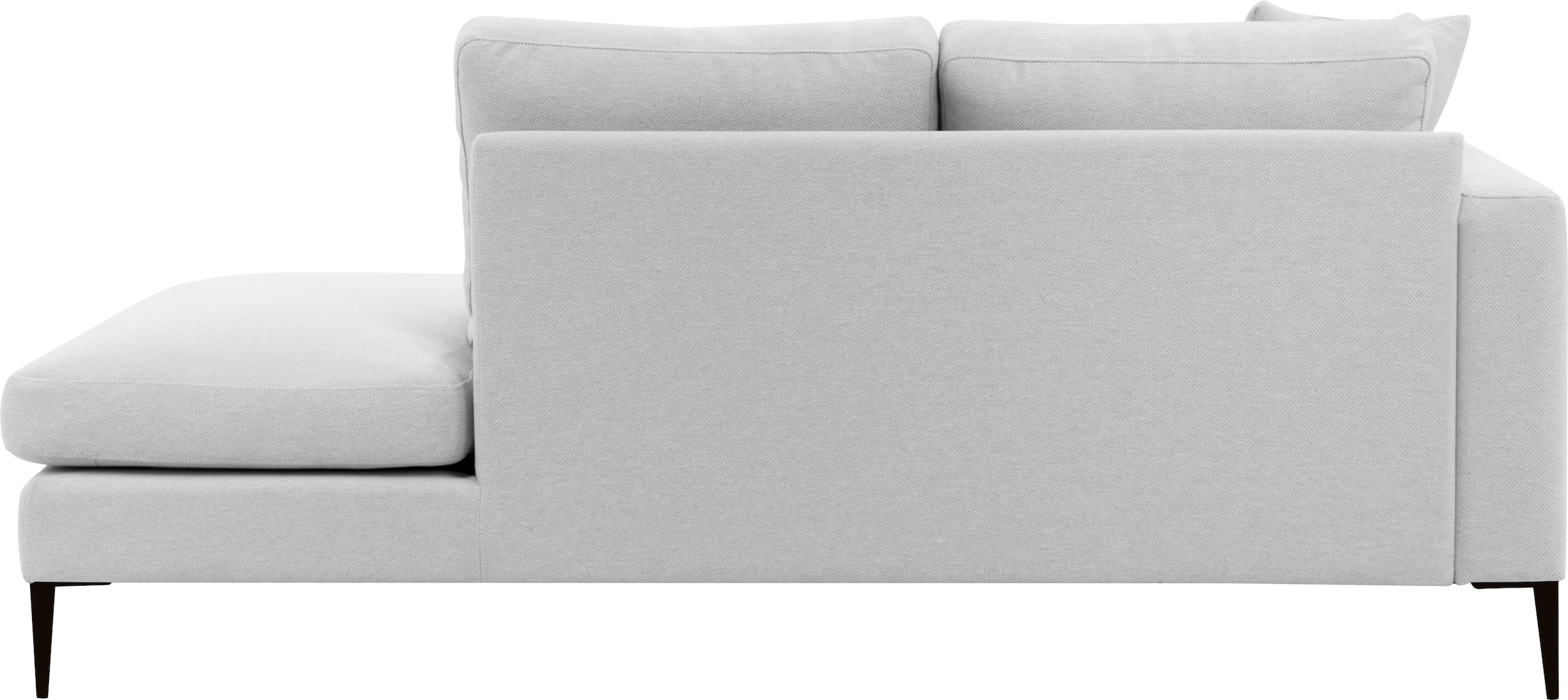 Leonique Recamiere »Cozy Chaiselongue, Masse B/T/H: 195/97/80 cm«, mit losen Kissen und Metallbeinen, Armlehne links oder rechts wählbar