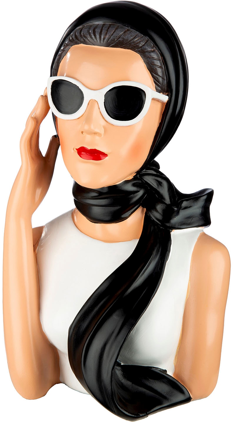 Image of GILDE Dekofigur "Figur Frau Lady Audrey schwarz; weiss H. 27,5 cm"
