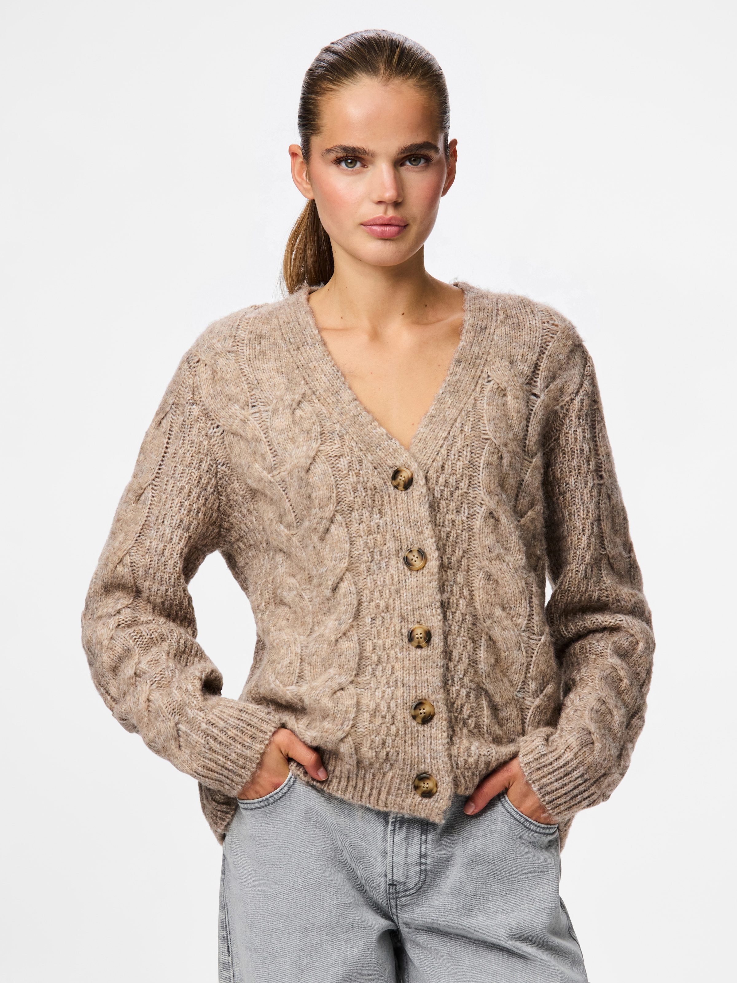 pieces Veste en tricot »PCNINA LS V-NECK KNIT CARDIGAN NOOS BC«