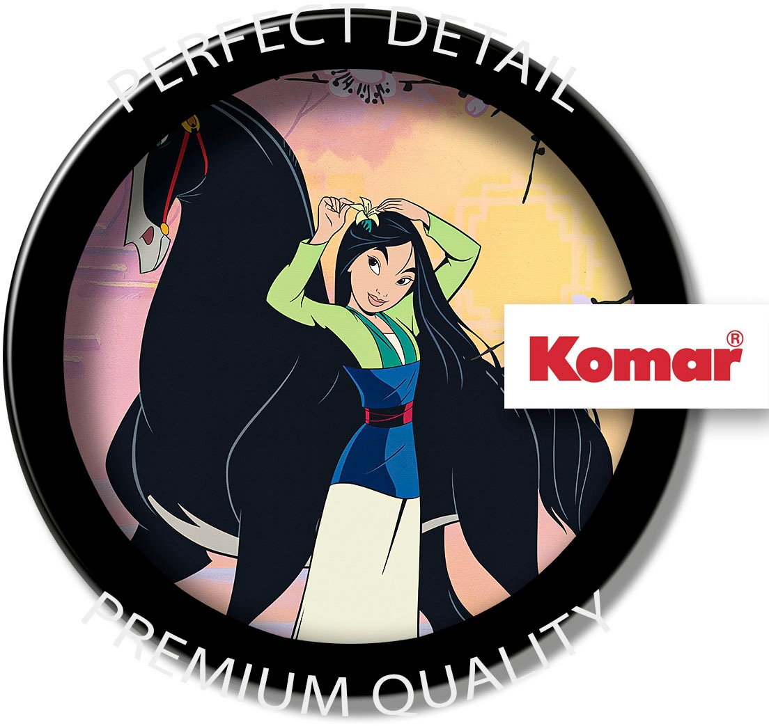 Komar Leinwandbild »Mulan with Kahn - Grösse 40 x 40 cm«, Disney, (1 St., 40 x 40 cm (Breite x Höhe), Keilrahmenbild mit Echtholzrahmen, Kinderzimmer