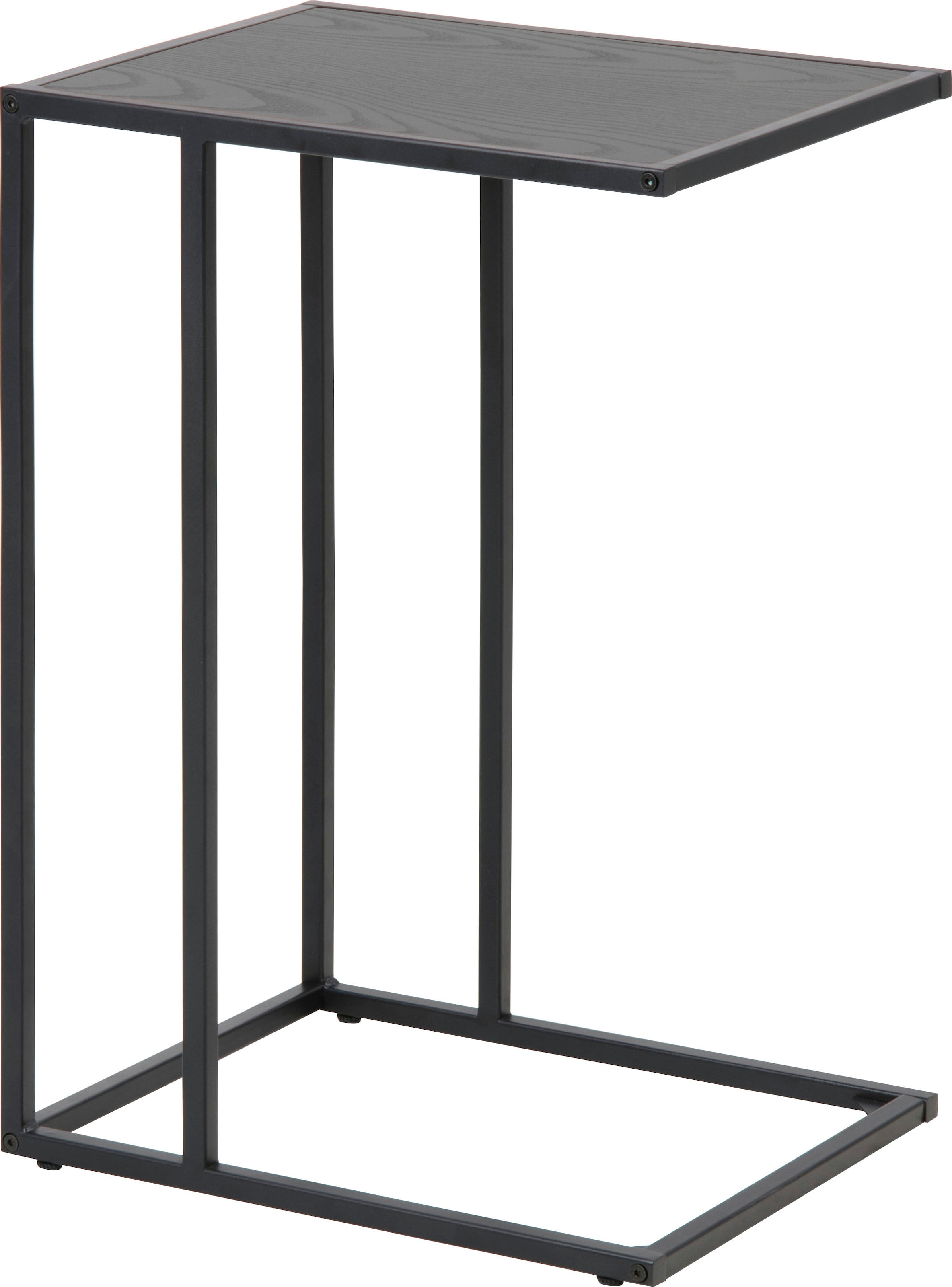 ACTONA GROUP Table d'appoint avec cadre métallique étroit en look industriel moderne, hauteur 63 cm
