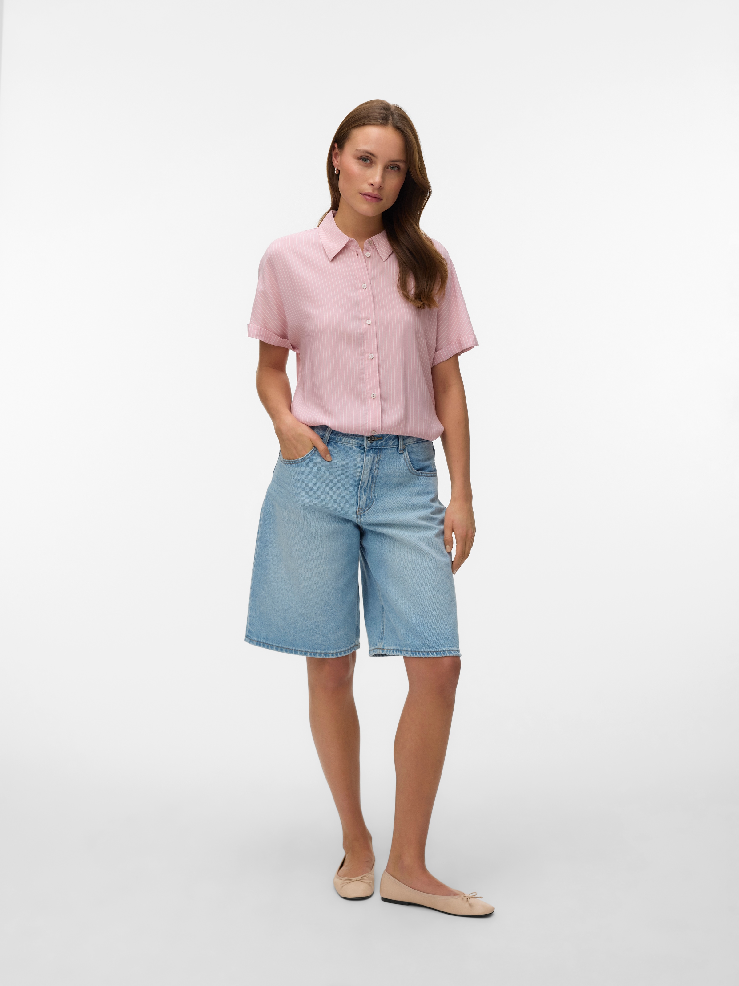 Vero Moda Kurzarmbluse »VMALICE SS SHIRT WVN NOOS« Viskose