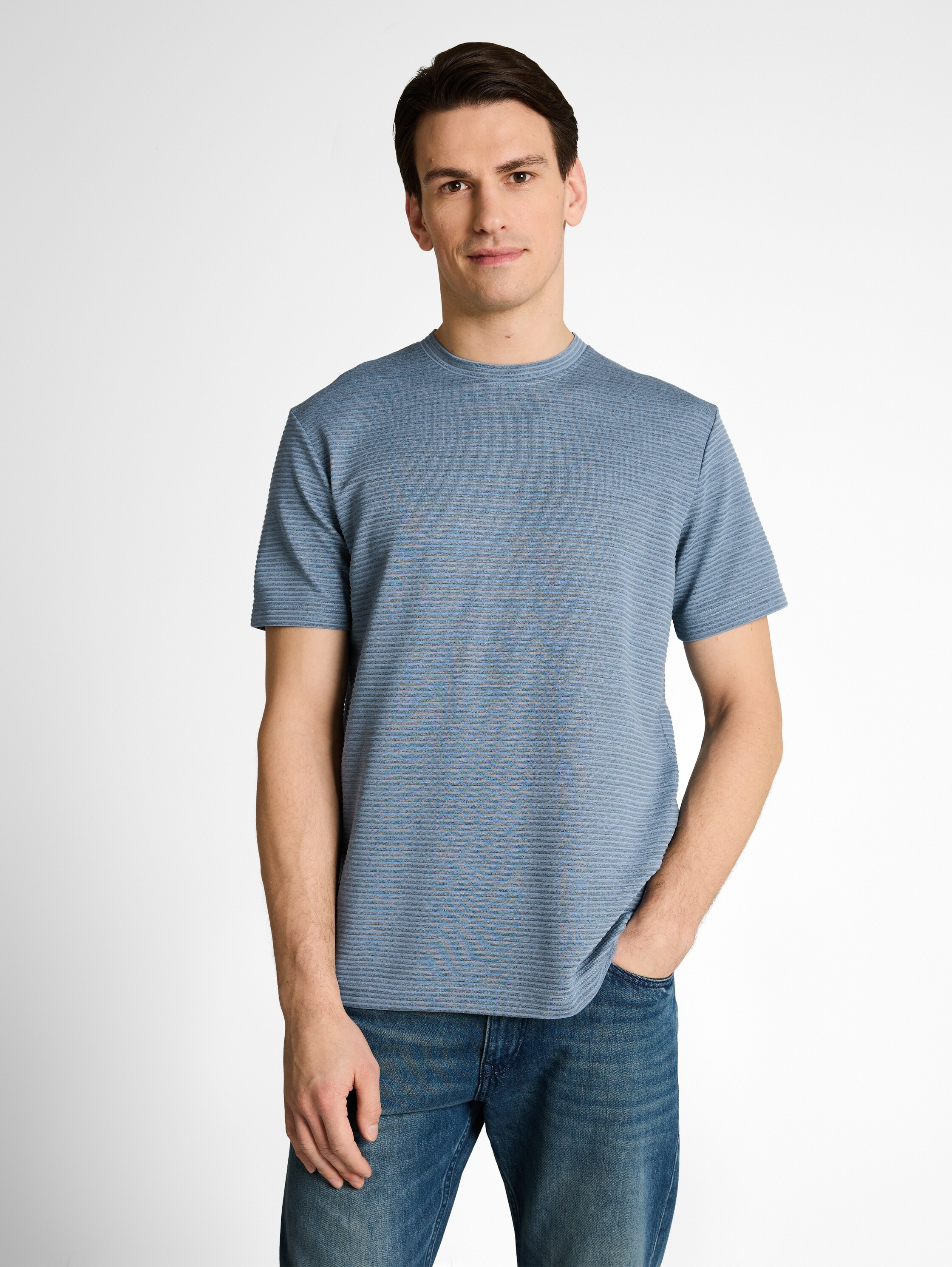 Image of TOM TAILOR Kurzarmshirt Rundhals in Streifen-Optik