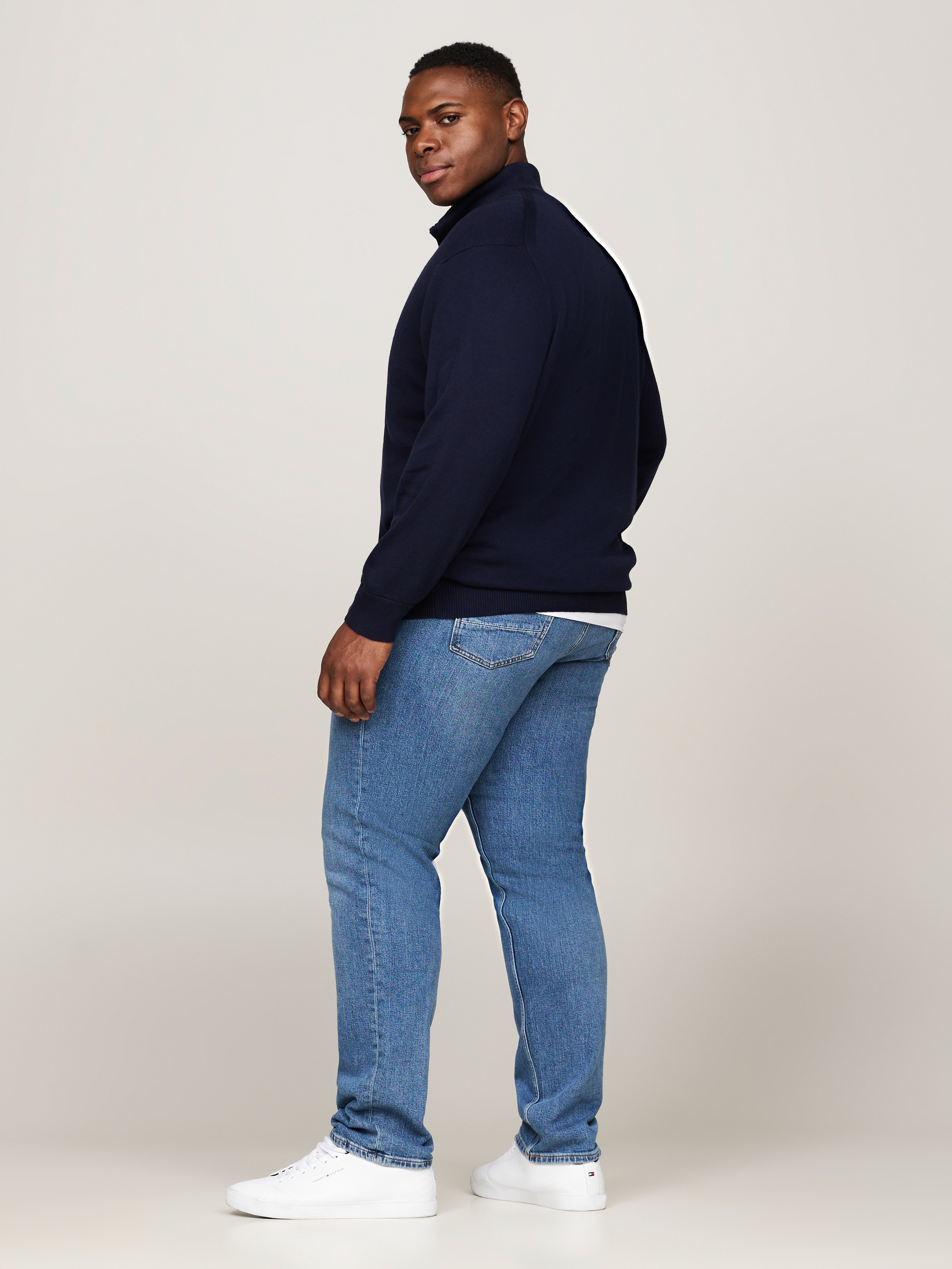 Tommy Hilfiger Big & Tall Troyer »BT-PIMA ORG CTN CASHMERE ZMOCK-B«, Grosse Grössen