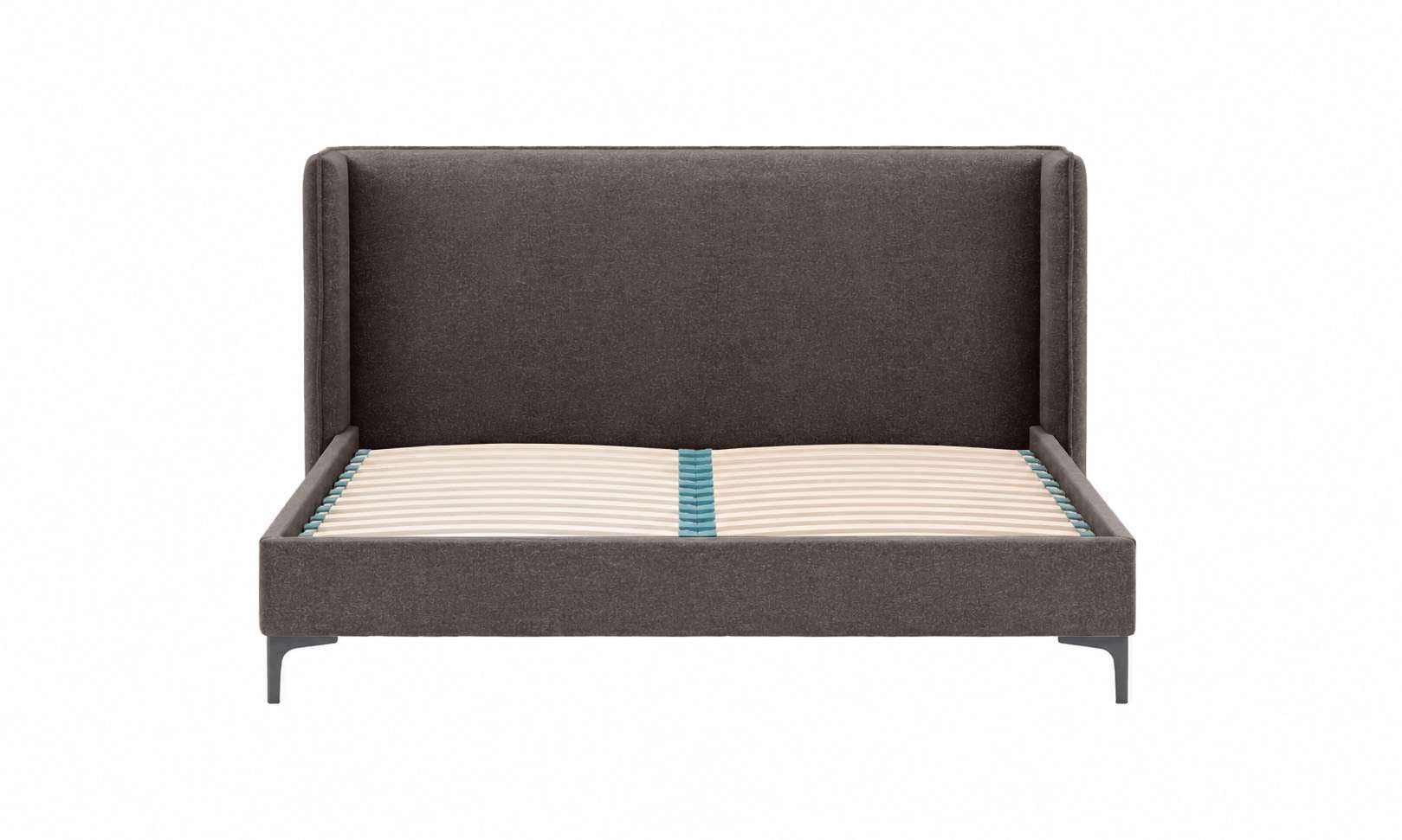 Home affaire Lit rembourré »LYSEKIL Bettgestell mit Lattenrost, Breite 140/160/180/200cm, Chenille« lit à cadre avec tête de lit, sans matelas ni surmatelas