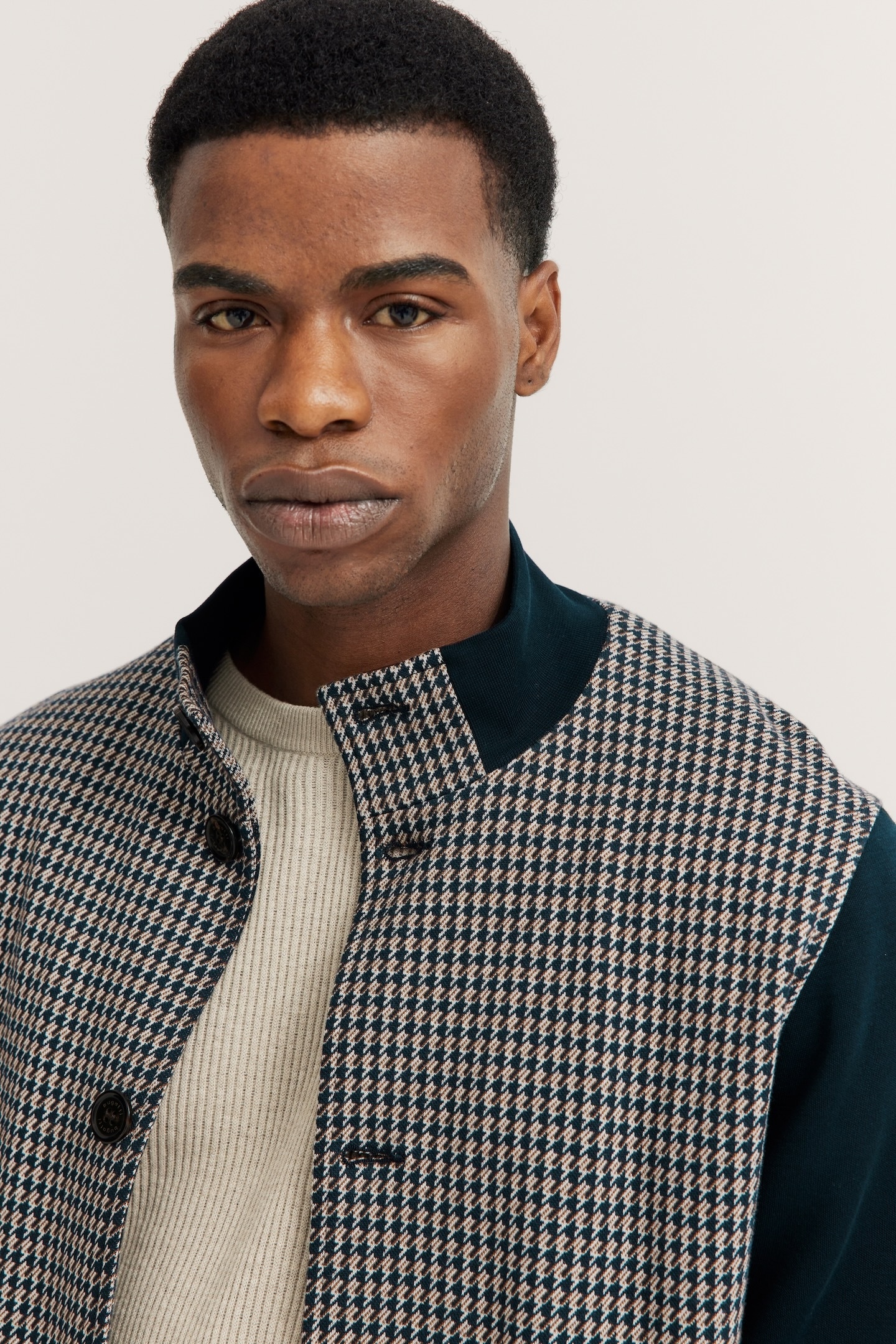 bugatti Veste sweat mit Collegekragen