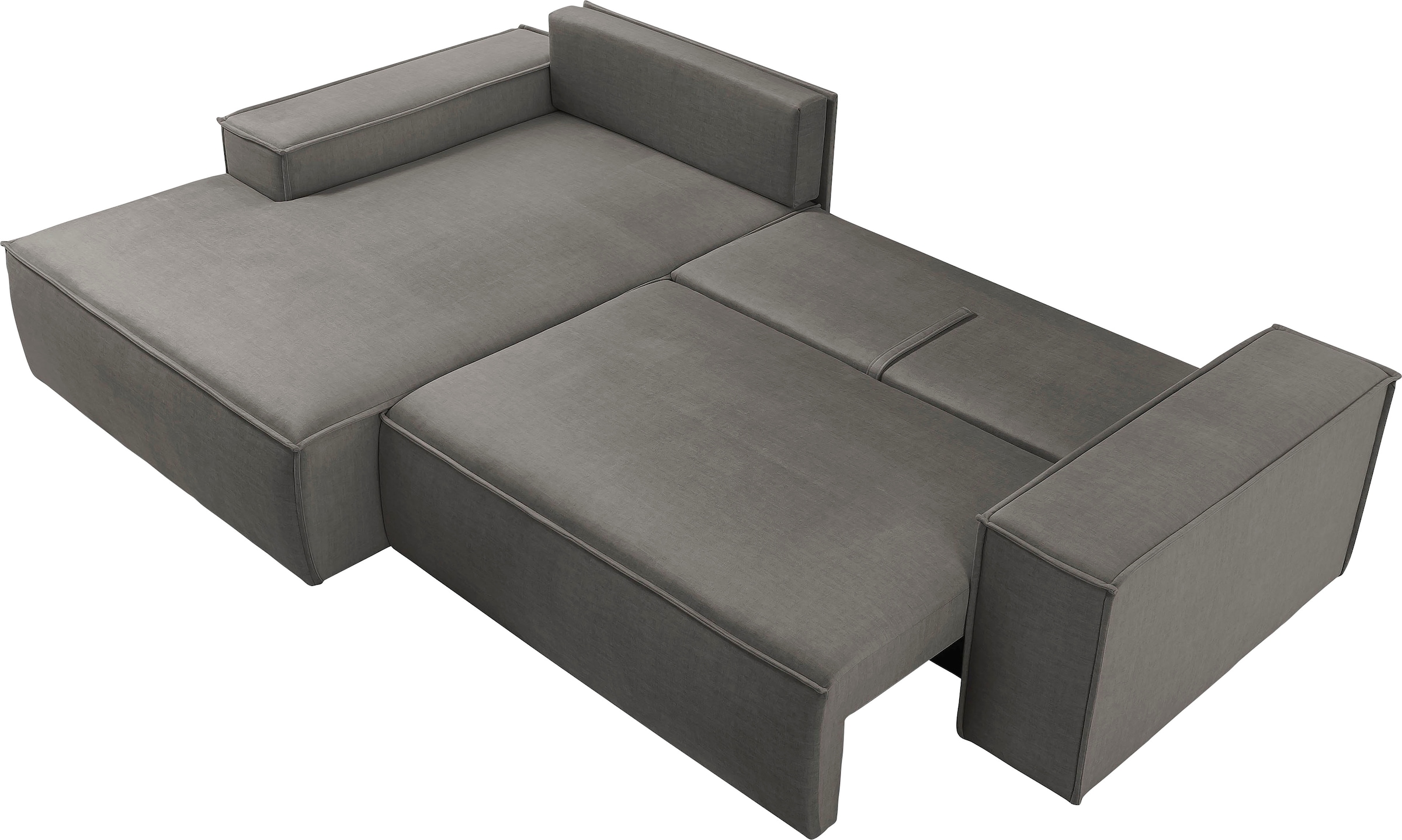 GOODproduct Ecksofa »SHERWOOD Samtvelours L-Form, 267 cm - OTTO. Verlässliche Qualität.« Schlaffunktion mit Bettkasten (210x136 cm), Cord, Vintage, Samtvelours