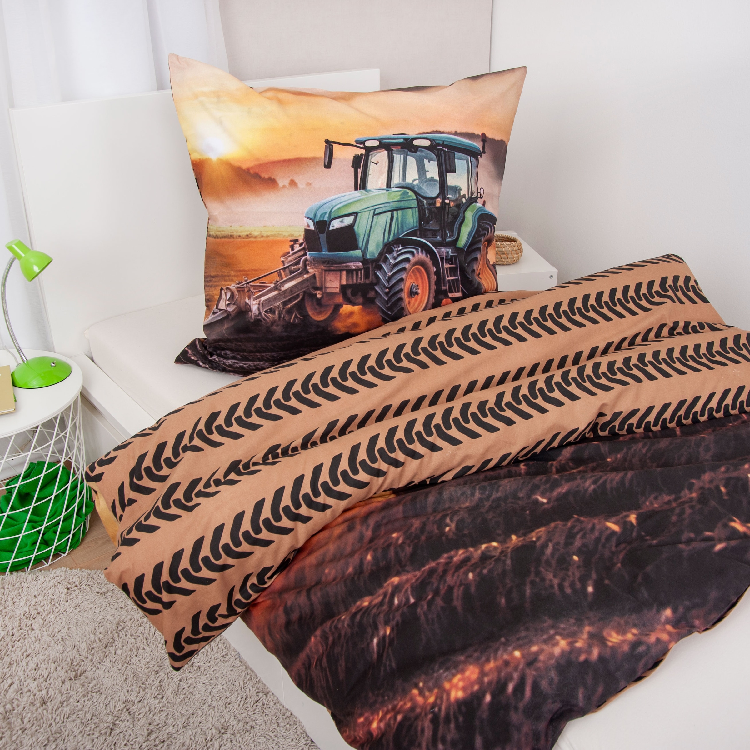 Herding Young Collection Linge de lit »Young Collection Traktor« 2 cuis linge de lit réversible
