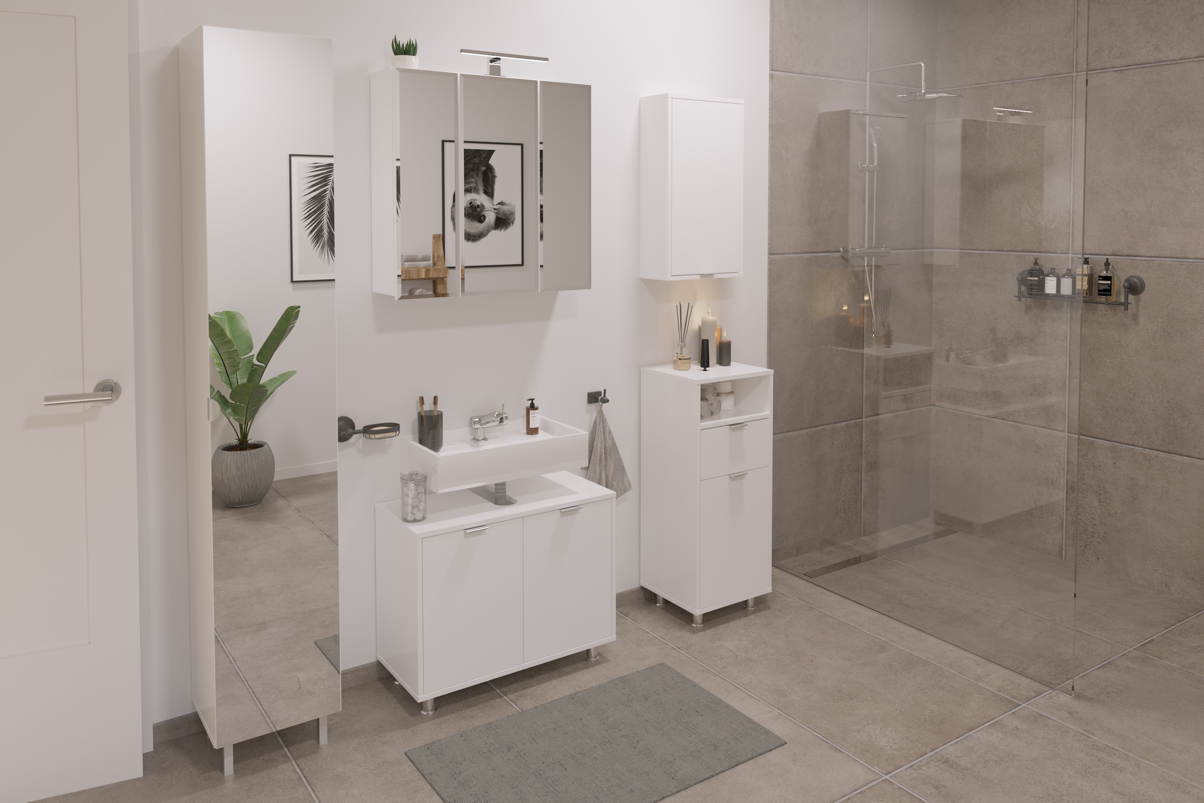 FMD Armoire haute »Tarragona« mit Spiegeltür