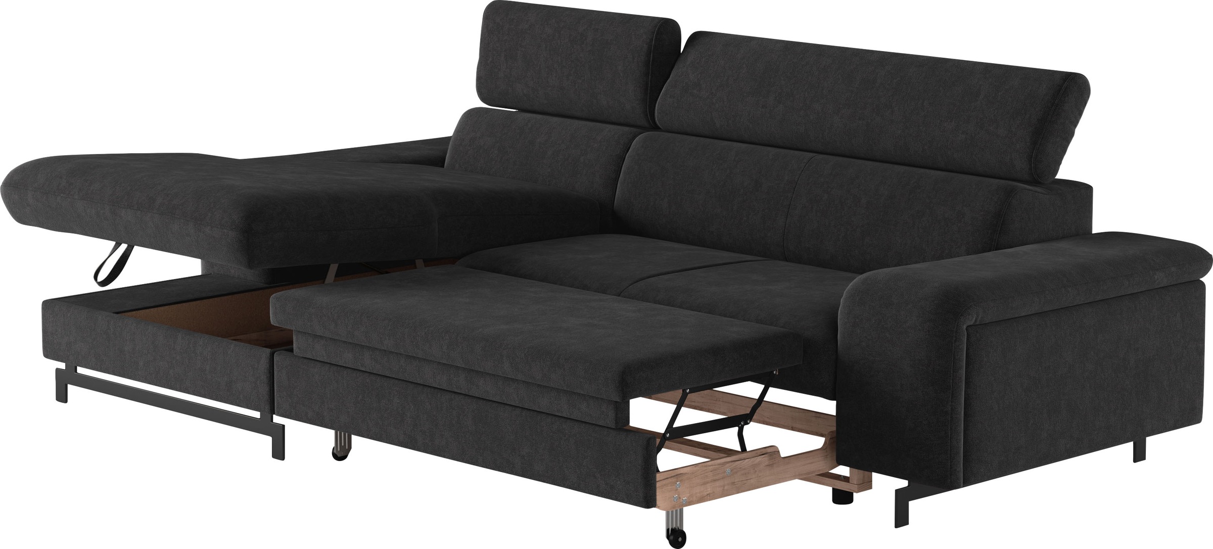 COTTA Ecksofa »Emma L-Form«, mit Kopfteilverstellung, wahlweise mit Bettfunktion & Bettkasten