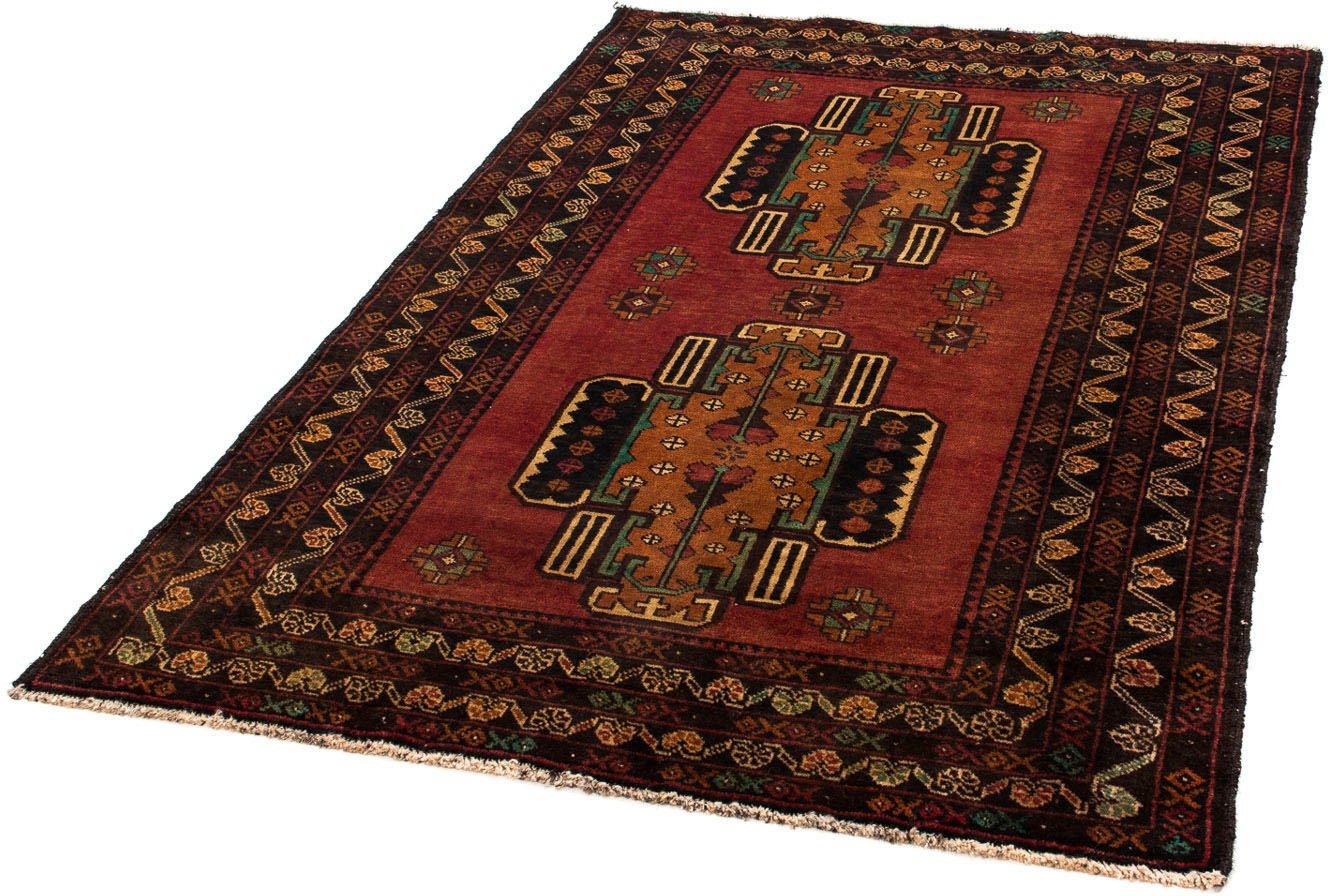 Image of morgenland Orientteppich »Belutsch - 146 x 102 cm - dunkelrot«, rechteckig, 8 mm Höhe, Wohnzimmer, Handgeknüpft, Einzelstück mit Zertifikat bei Ackermann Versand Schweiz