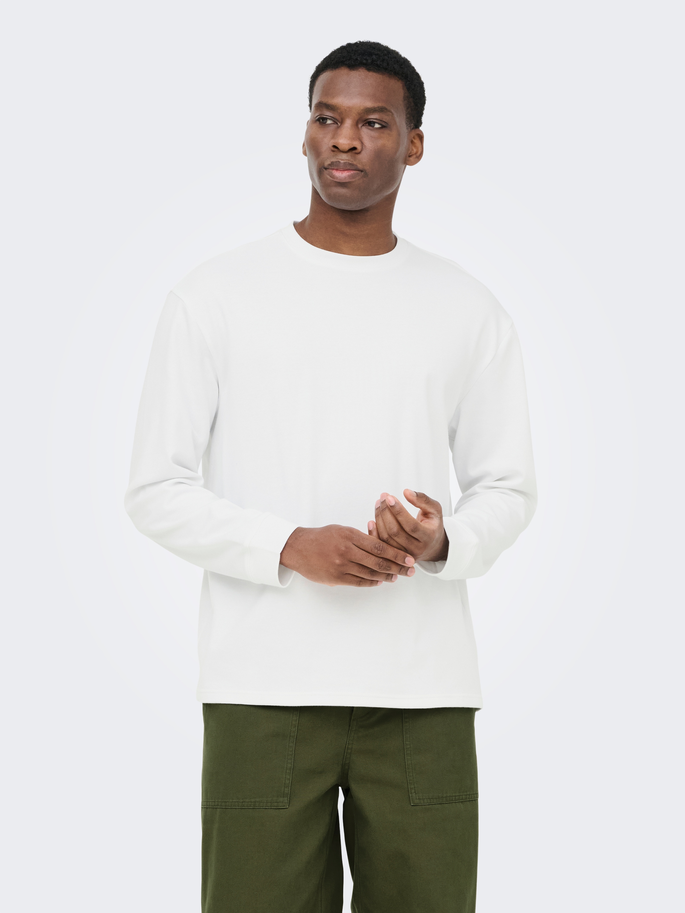 ONLY & SONS T-Shirt »ONSCASPIAN AIRLFEX RLX LS TEE NOOS« Baumwollmischung, relaxed fit