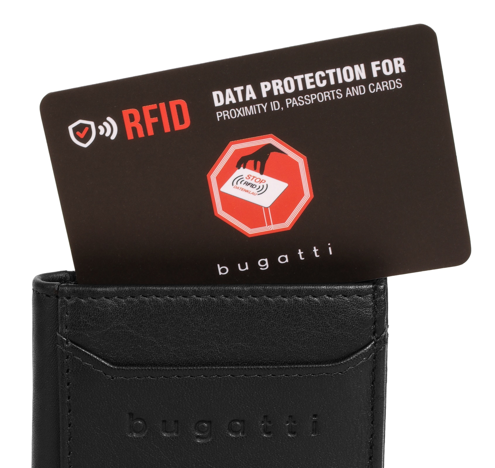 bugatti Geldbörse »BUGATTI Herren, Damen SECURE SLIM echt Leder« echt Leder