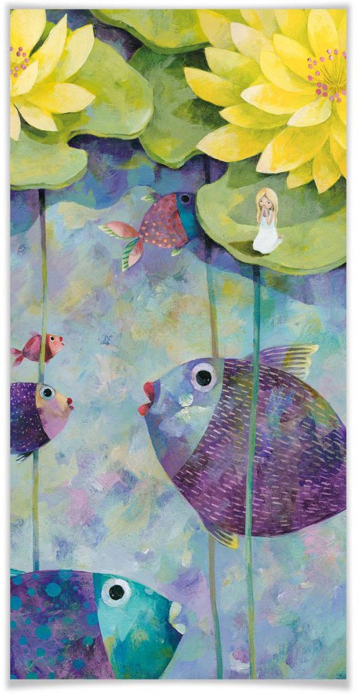 Image of Wall-Art Poster »Märchen Wandbilder Gelbe Seerosen«, Pflanzen, (1 St.), Poster, Wandbild, Bild, Wandposter bei Ackermann Versand Schweiz