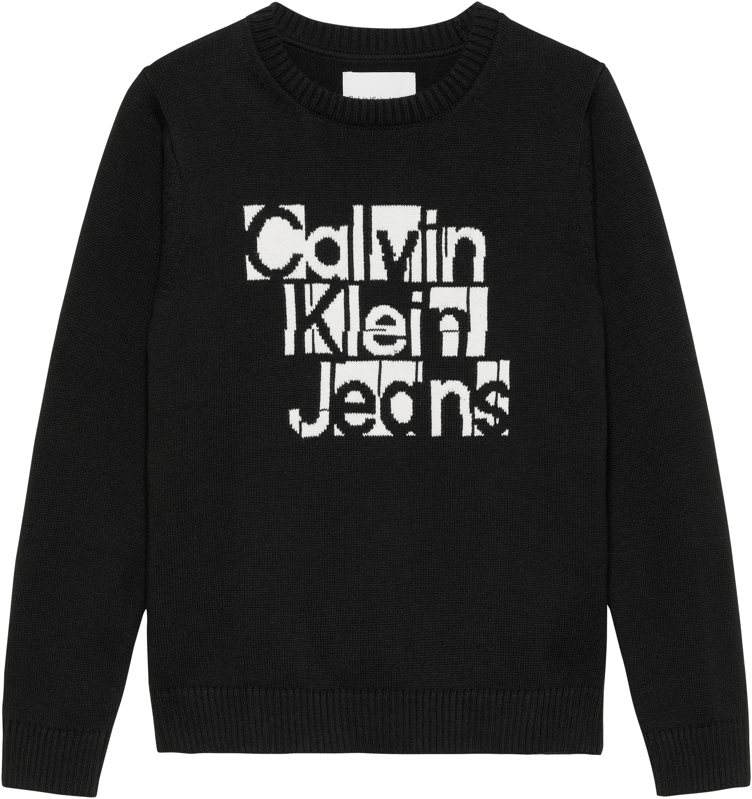 Calvin Klein Jeans Rundhalspullover »INST. GRID GRAPHIC SWEATER«, mit  Logostickerei ab 99 CHF versandkostenfrei bestellen