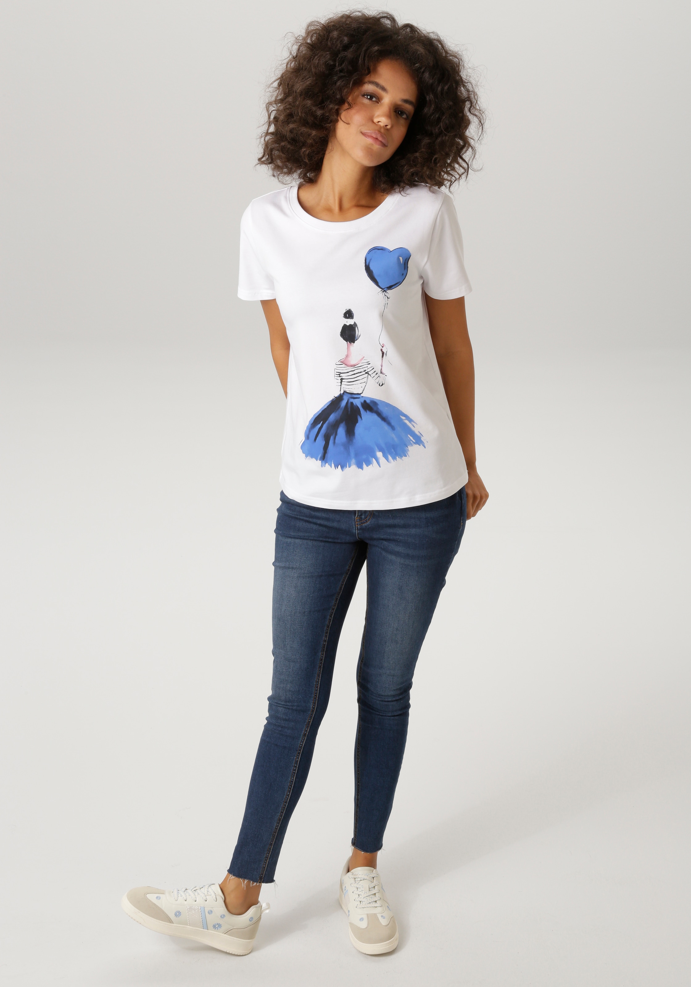 Aniston CASUAL T-Shirt mit ausdrucksvollem Frontprint