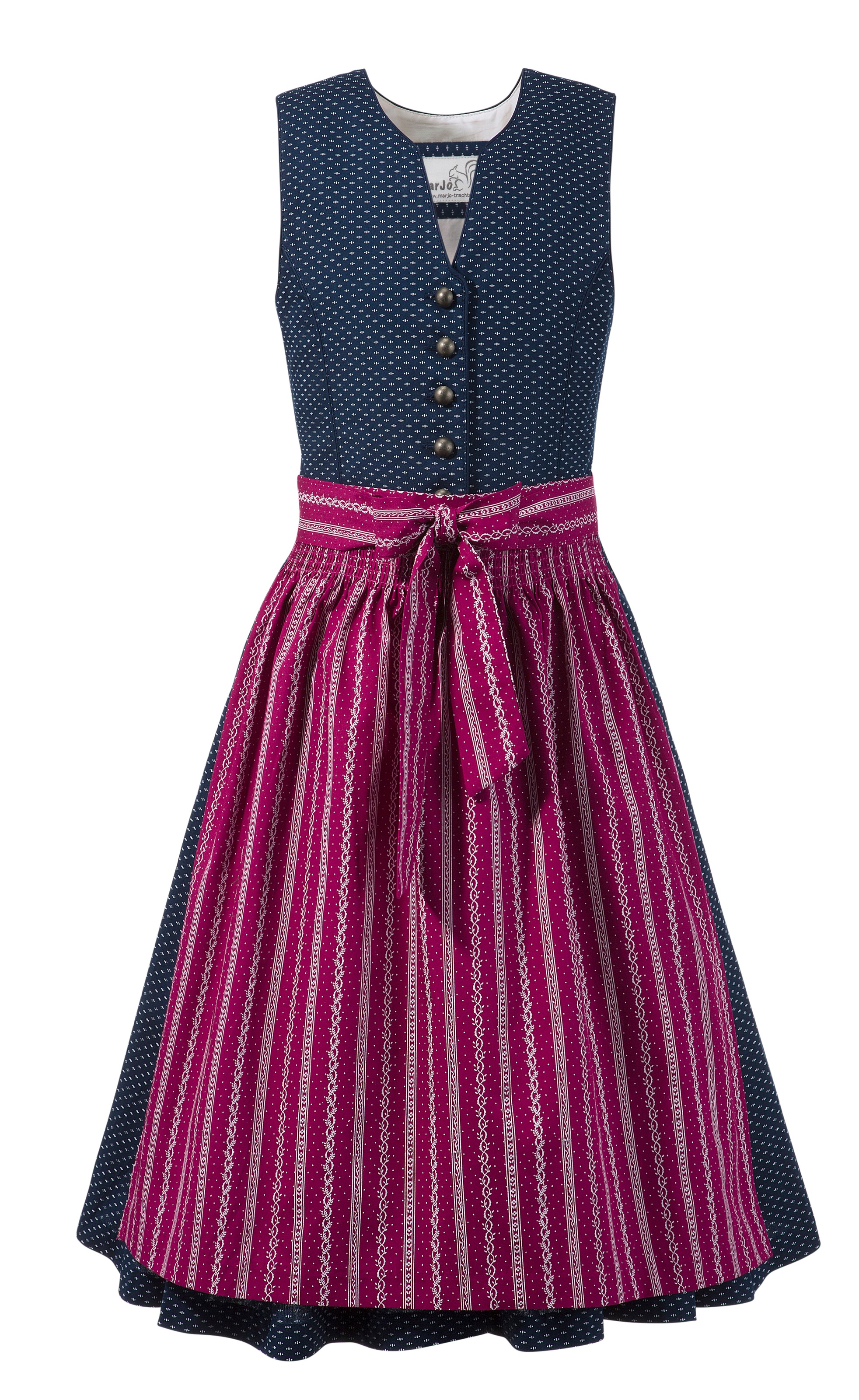 Dirndl 3tlg. Kinder mit hochgeschlossenem Ausschnitt