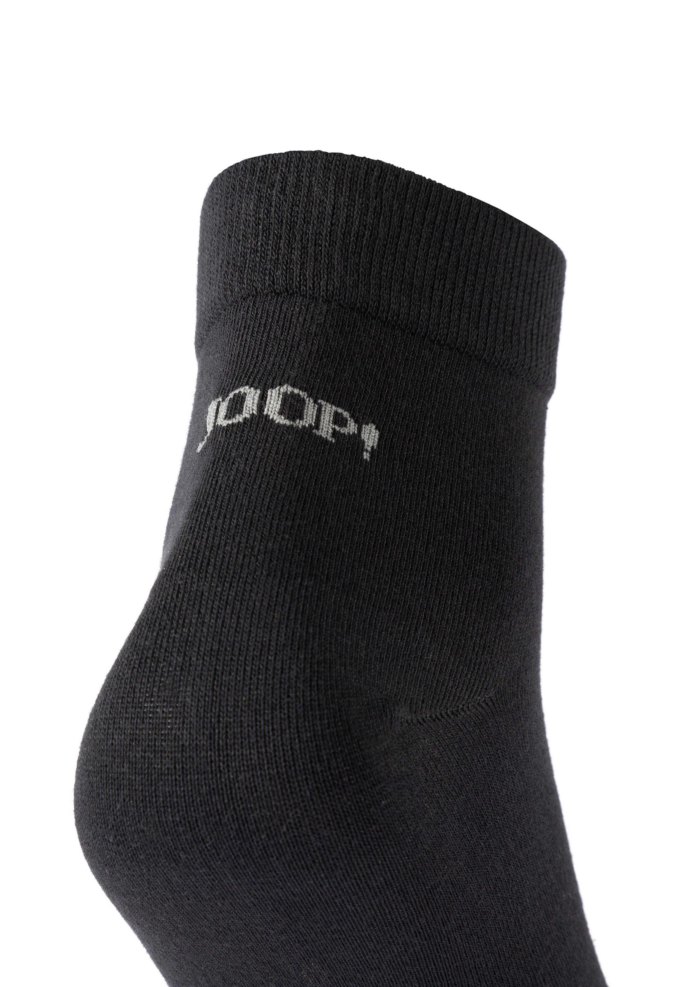 JOOP! Kurzsocken »premium essentials« 4 Paar, 4 Paar tlg. mit Logoschriftzug an der Ferse