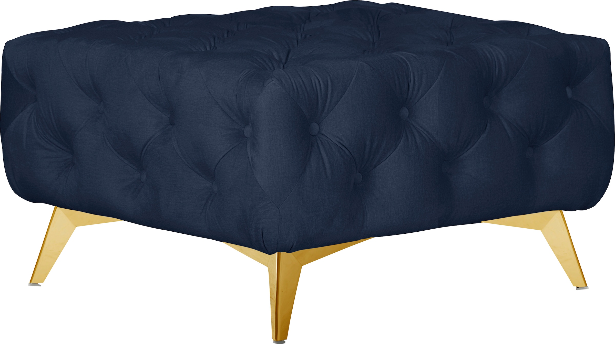 Home affaire Polsterhocker »Amaury« Chesterfield-Optik, Breite 80cm, Fussfarbe wählbar