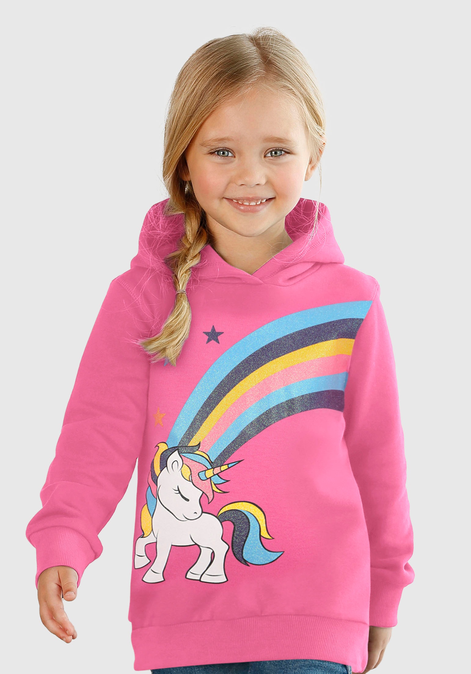 Image of KIDSWORLD Langarmshirt »EINHORN«, mit Glitzerdruck bei Ackermann Versand Schweiz