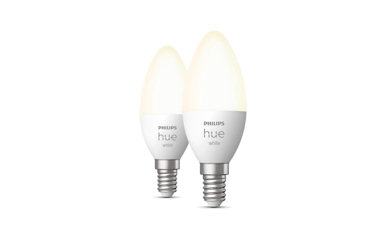 Image of Philips Hue LED-Leuchtmittel "Hue W B39 E14 LED Warmweiss dimmbar Doppelpack" E14 warmweiss