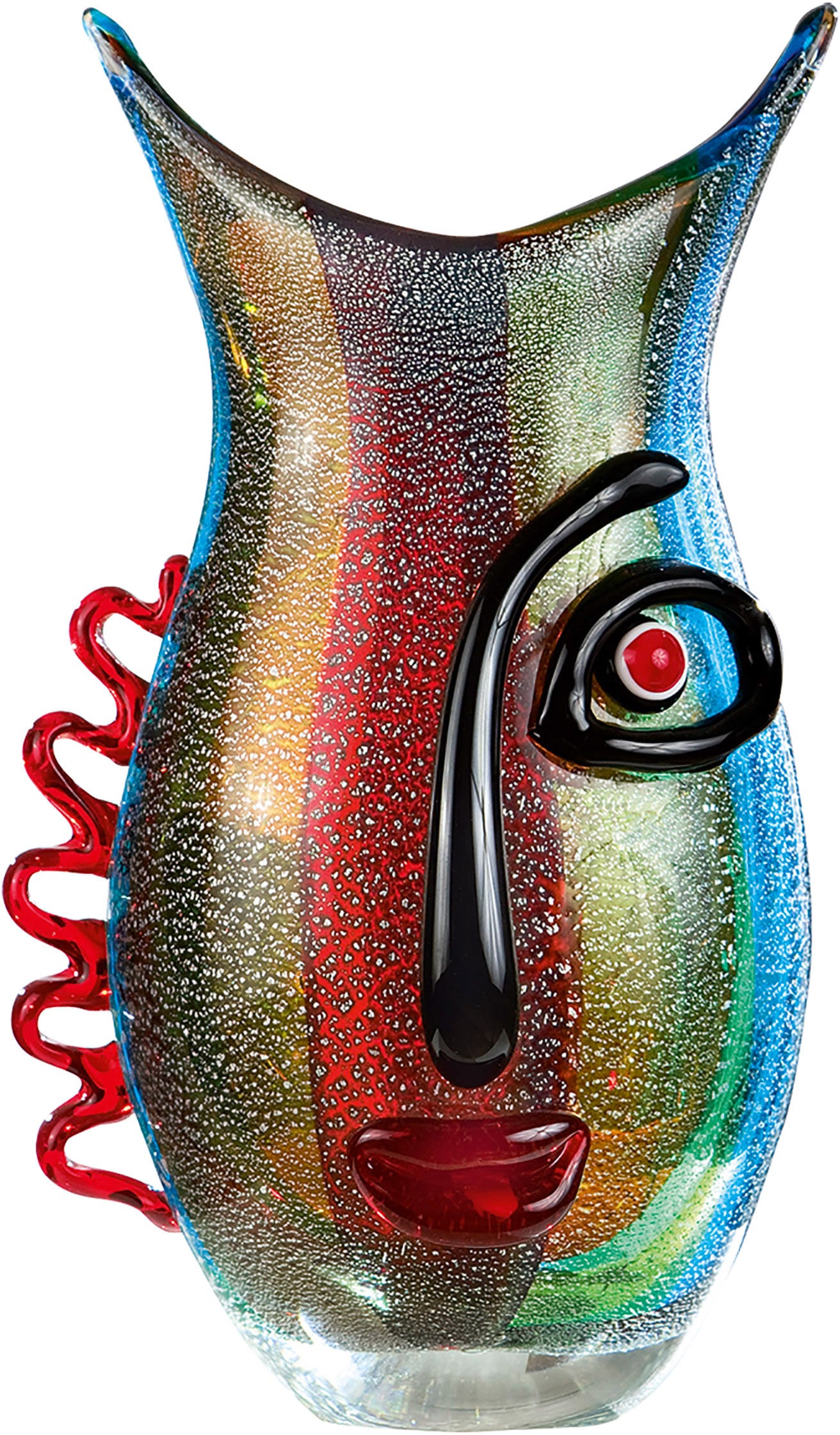 Image of GILDE GLAS art Tischvase "Red Vase" aus Glas, Höhe ca. 32 cm