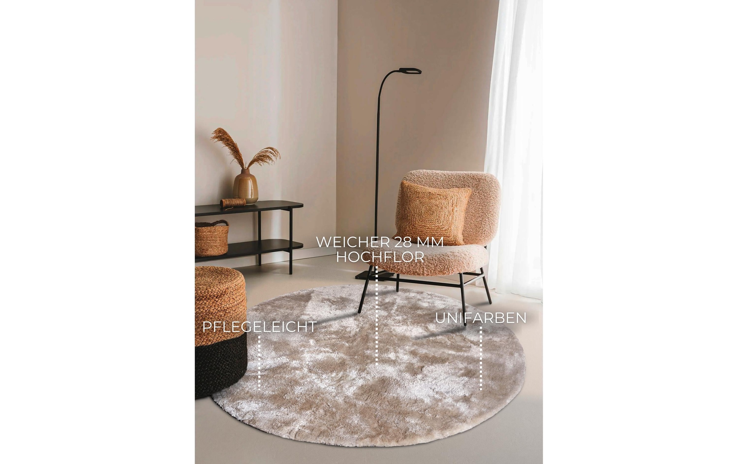 ELLE DECORATION Teppich »Calida Ø 160 cm«