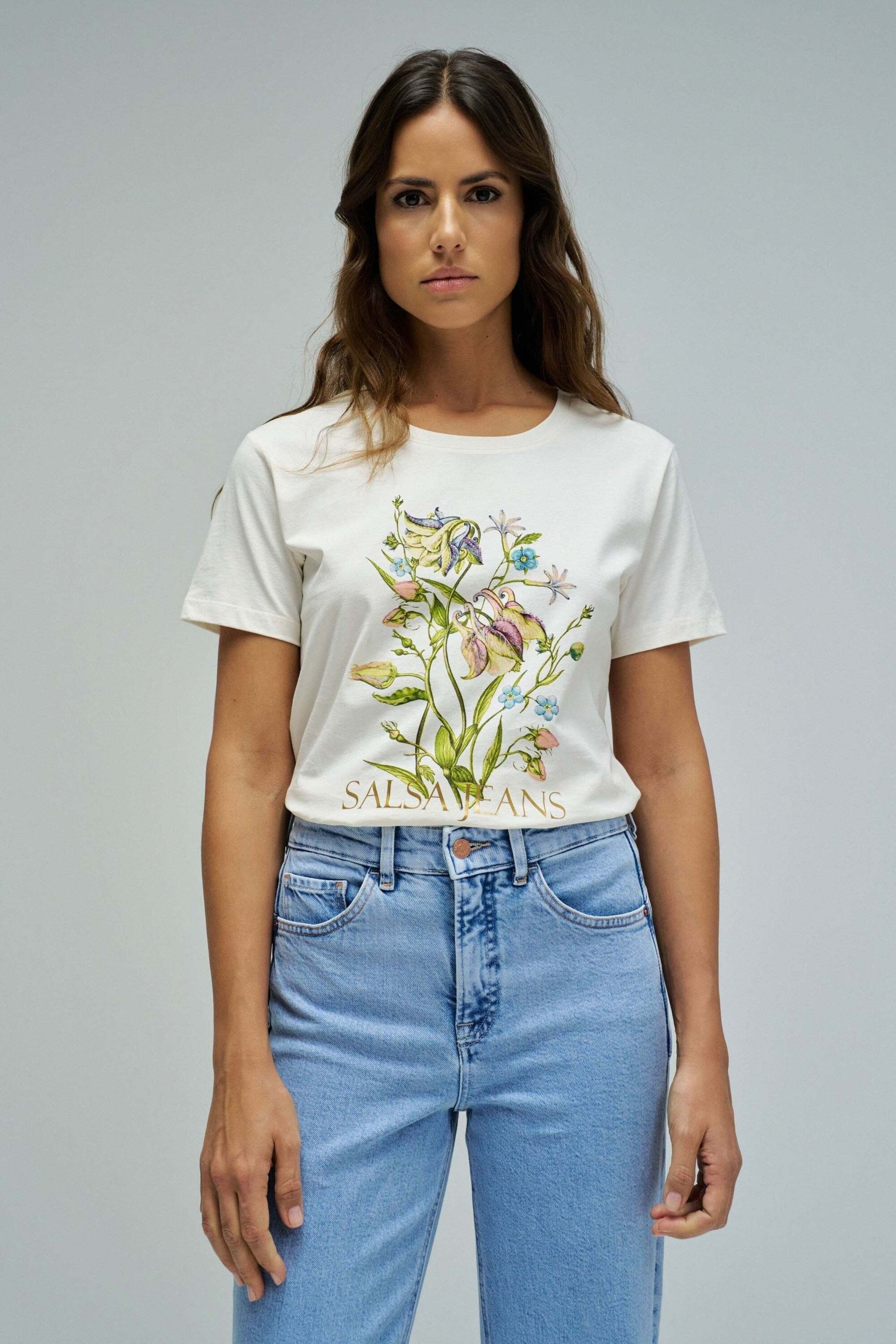 Salsa T-Shirt »Salsa Jeans T-Shirt Flower Print«