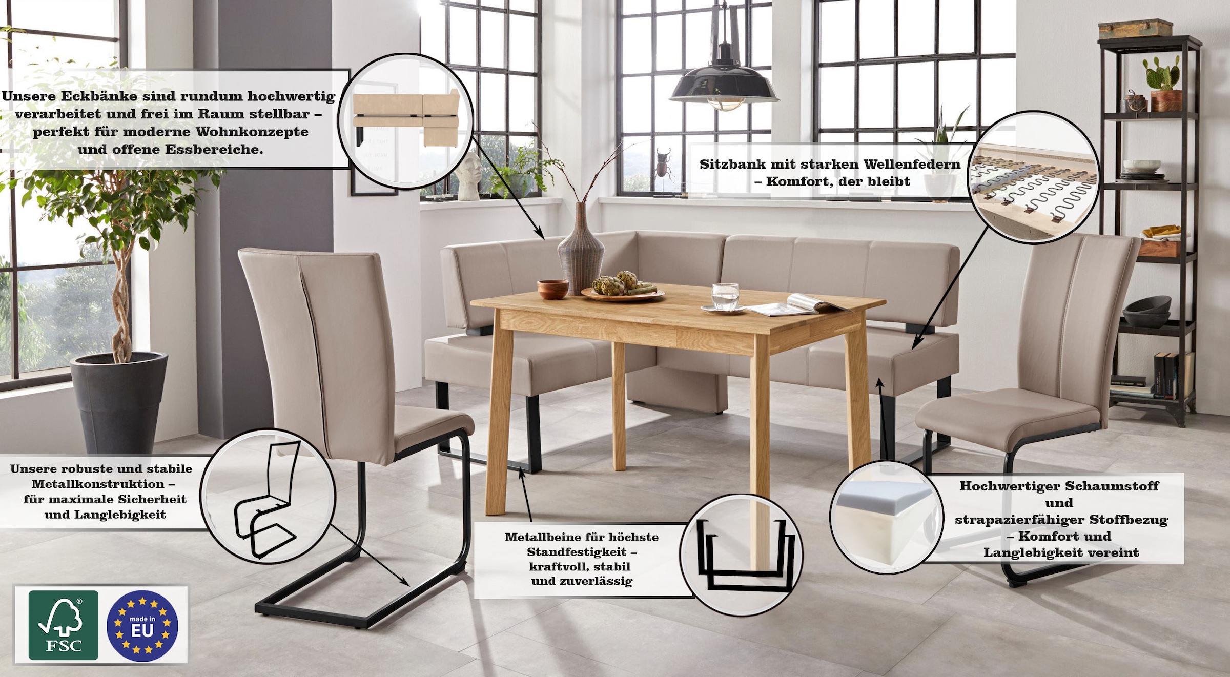 Home affaire Chaise cantilever »Oliver« () 2 cuisStuhl belastbar bis 120 Kg