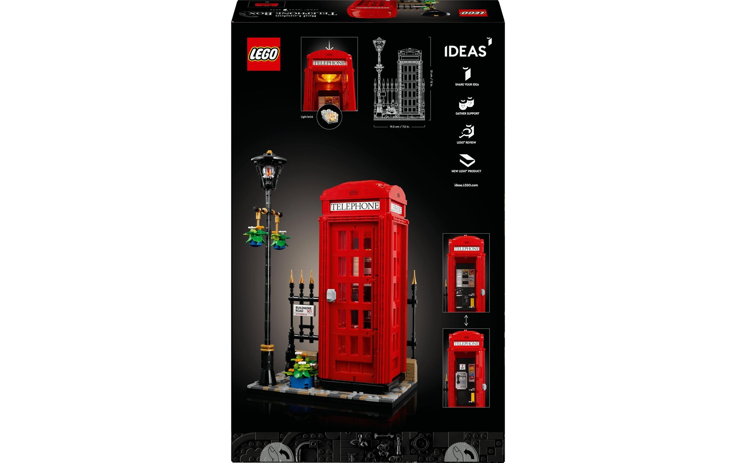 LEGO® Spielbausteine »Ideas Rote Londoner Telefonzelle 21347«, (1460 St.)