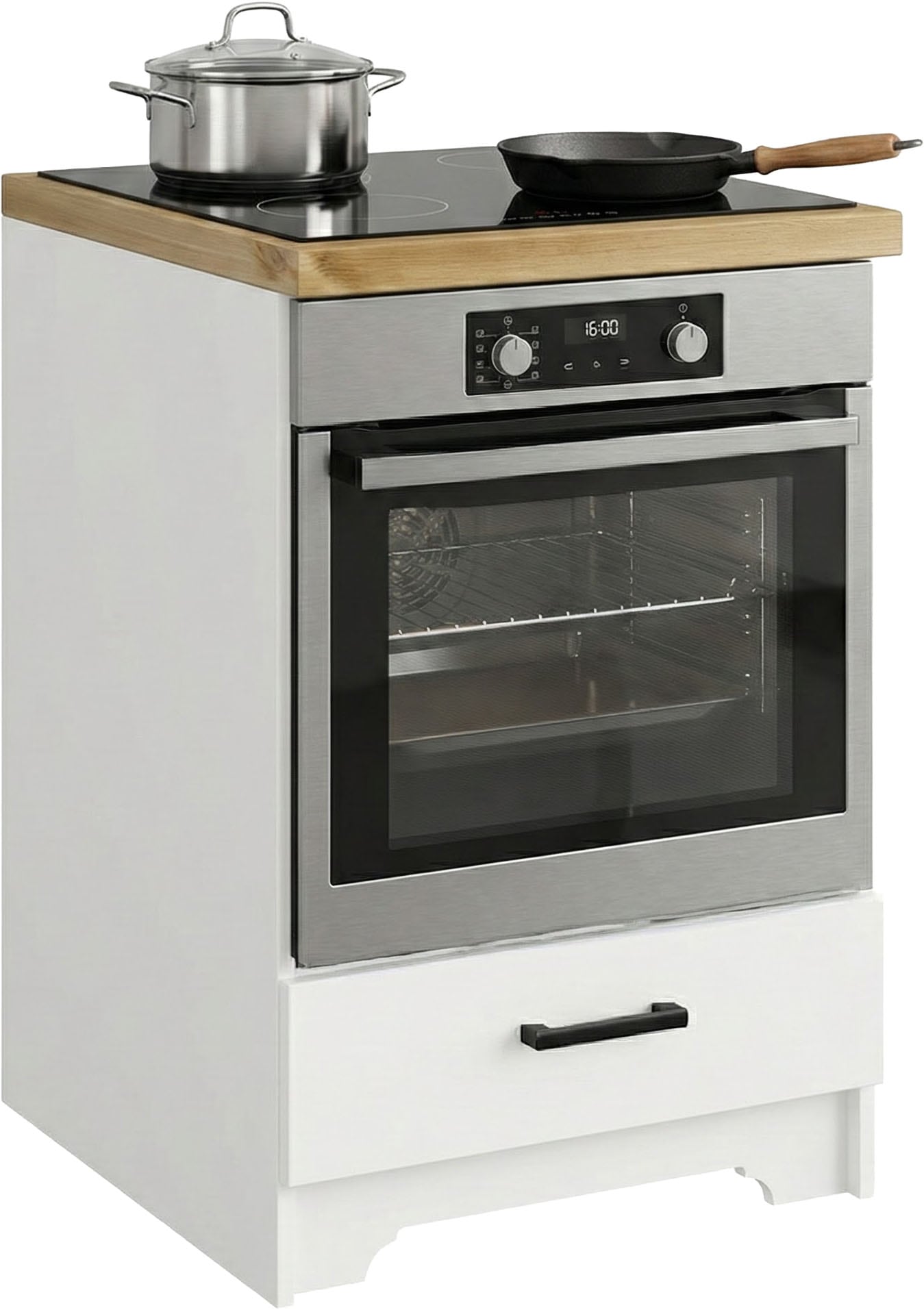 Image of Home affaire Herdumbauschrank "Meliss" aus massiver Kiefer, Breite 60 cm, Soft-Close-Funktion