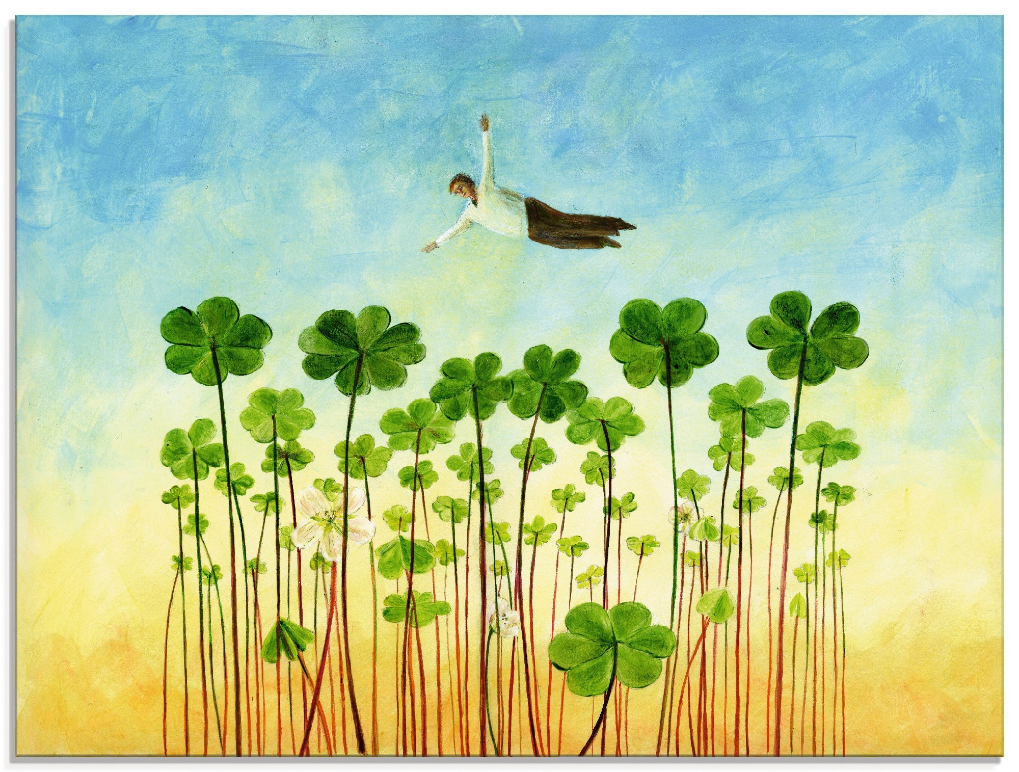 Image of Artland Glasbild »Jemanden über den grünen Klee loben«, Mann, (1 St.) bei Ackermann Versand Schweiz