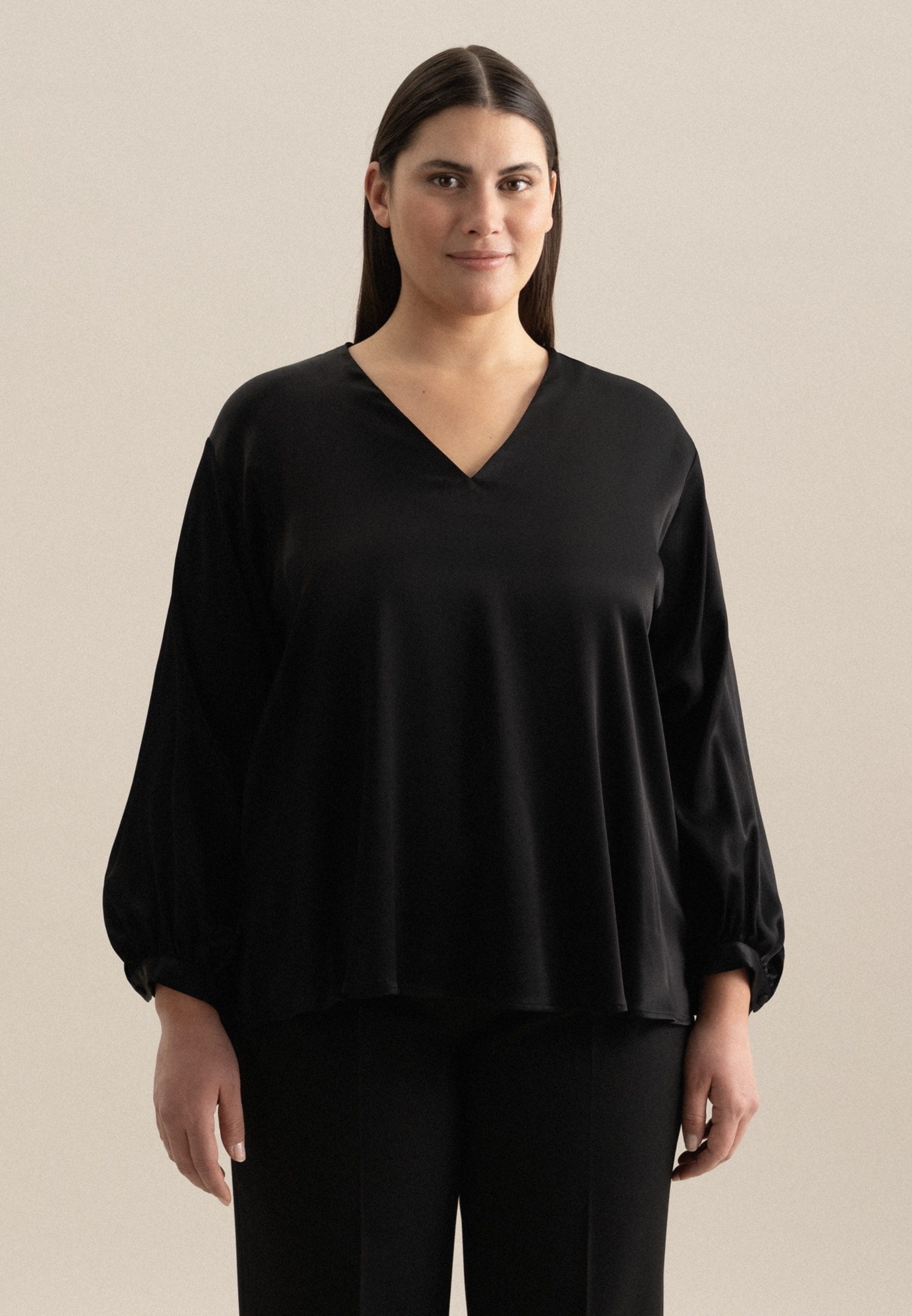 Klassische Bluse »Schwarze Rose«, Tunika Uni