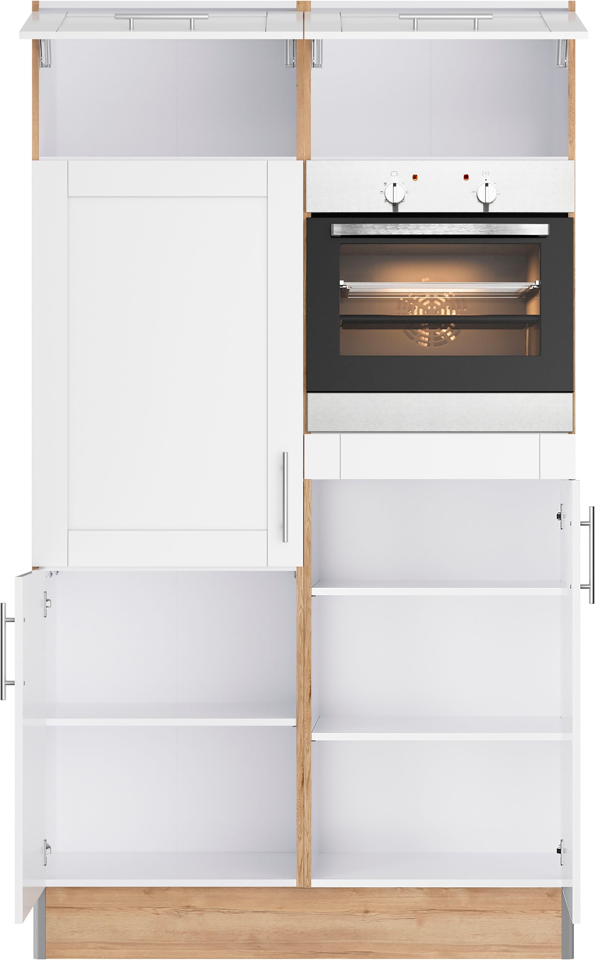 OPTIFIT Küche »Ahus, Back-/Kühlmodul«, Breite 120 cm, wahlw. mit E-Geräten, Soft Close Funktion, MDF Fronten