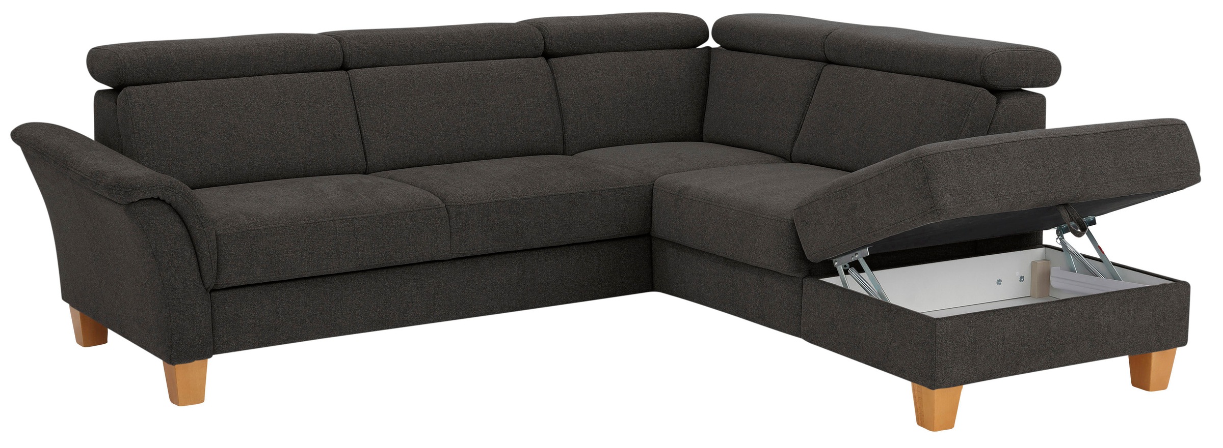 Home affaire Ecksofa »Conville L-Form«, Federkern, wahlweise mit Bettfunktion und Bettkasten bzw. Stauraum