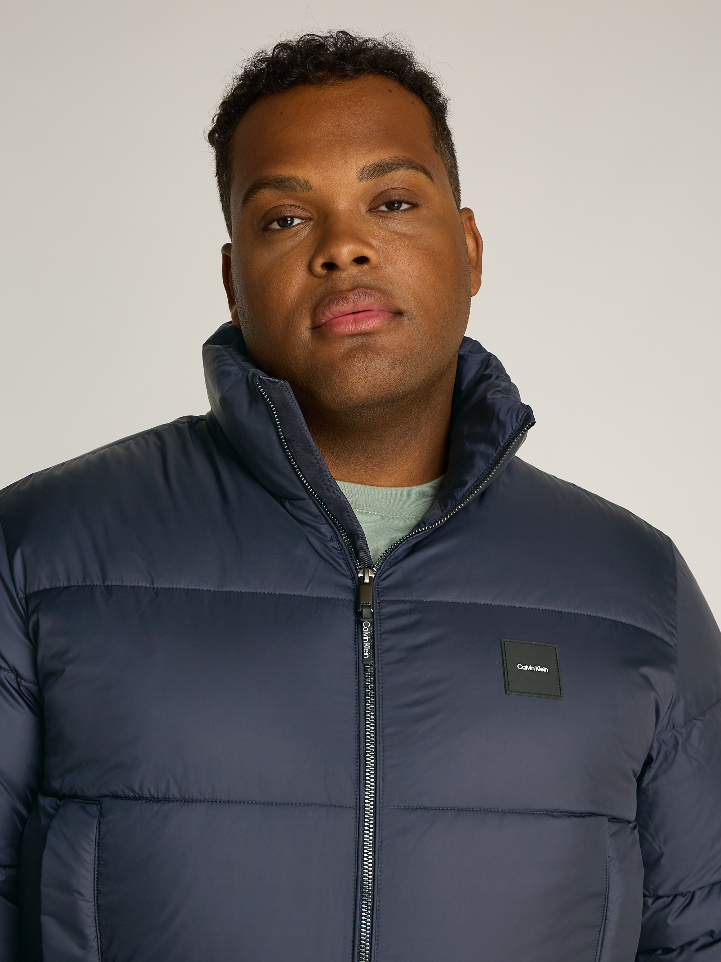 Calvin Klein Big&Tall Steppjacke »BT_QUILT PUFFER MW«, in Grossen Grössen mit Logopatch
