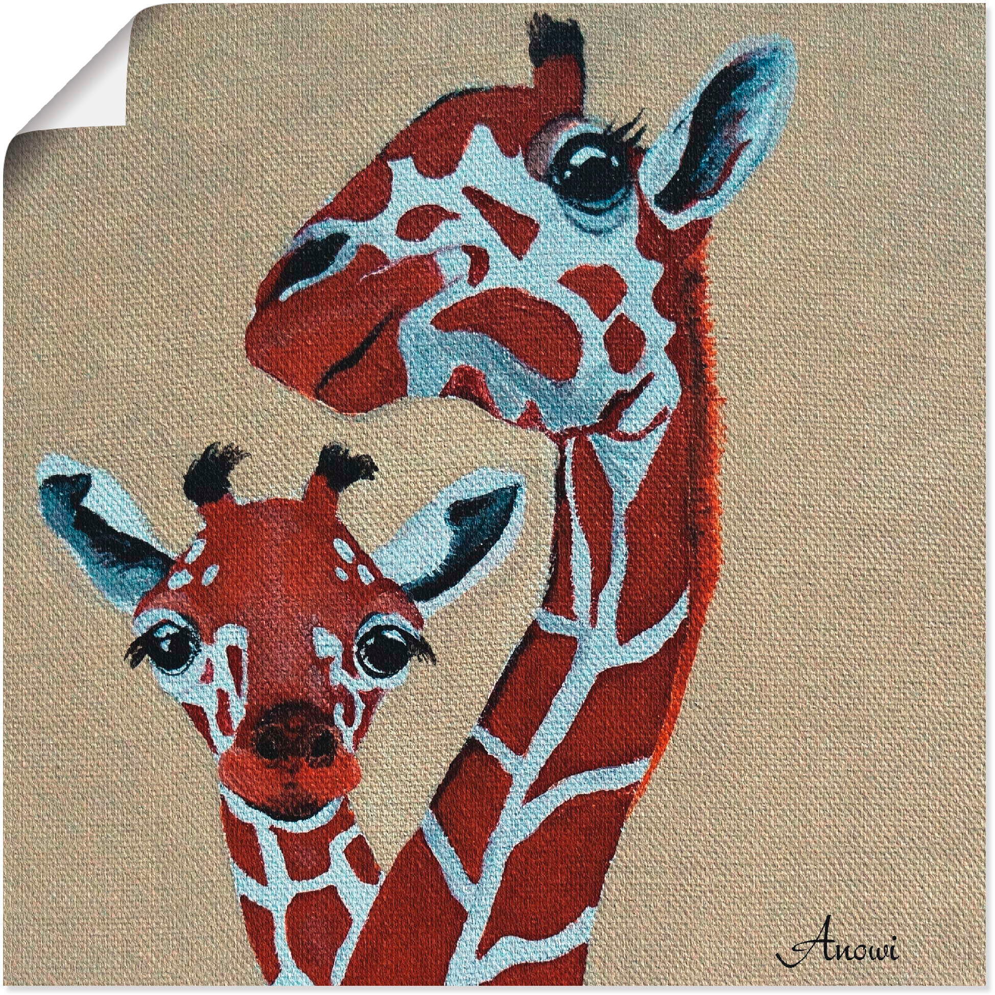 Image of Artland Wandbild »Giraffen«, Wildtiere, (1 St.), in vielen Grössen & Produktarten -Leinwandbild, Poster, Wandaufkleber / Wandtattoo auch für Badezimmer geeignet bei Ackermann Versand Schweiz
