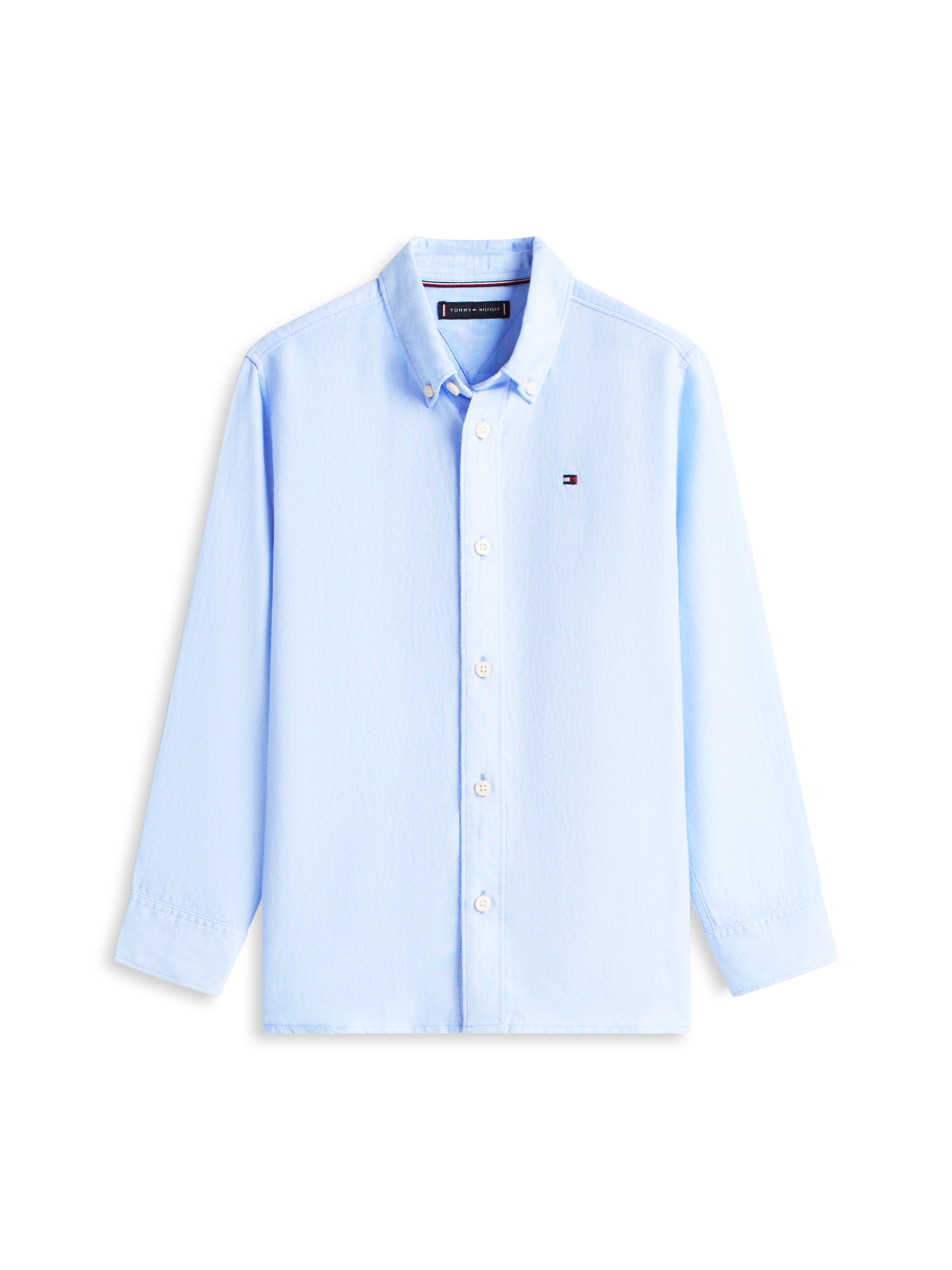 Tommy Hilfiger Chemise à manches longues »LINEN BLEND RELAXED SHIRT LS« mit Brusttasche, Logostickerei