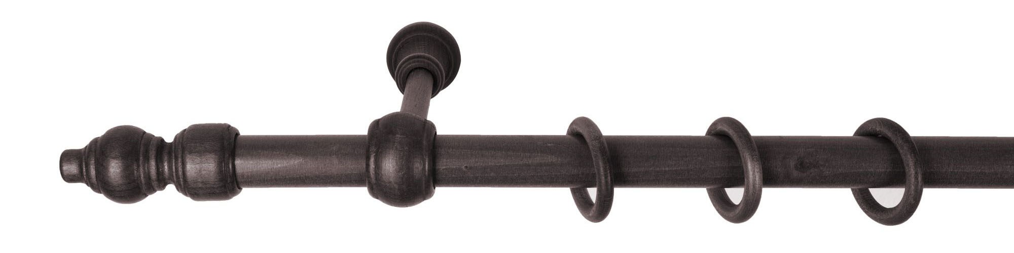 SN DECO GROUP Gardinenstange »Filigrano«, 1 läufig-läufig, Fixmass, 28 mm, Holz, verschiedene Längen und Farben, Komplettset