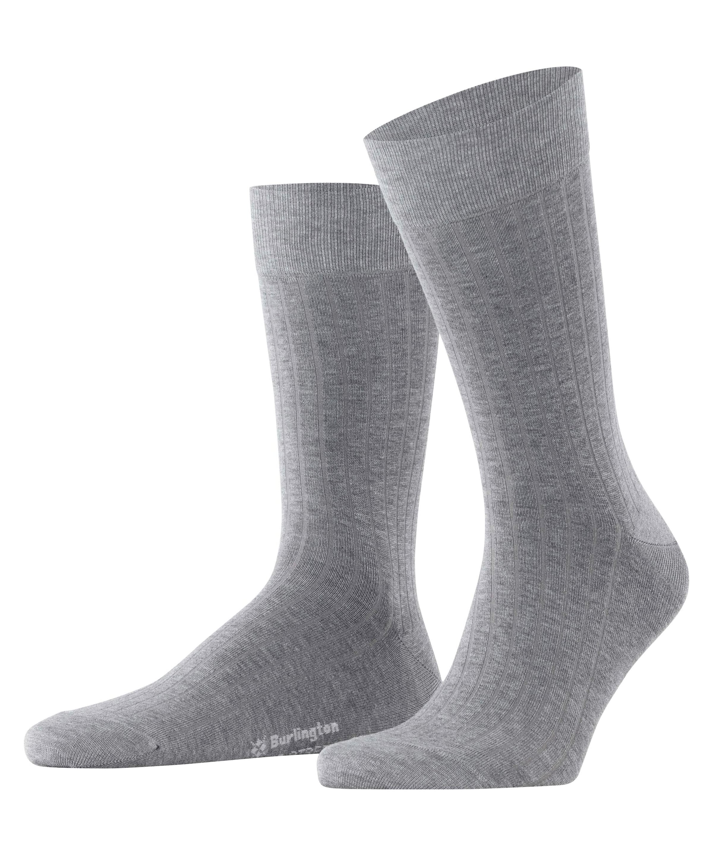 Burlington Socken »Duke Street« Einheitsgrösse 40-46, Rippenstruktur, Cotton-Mix
