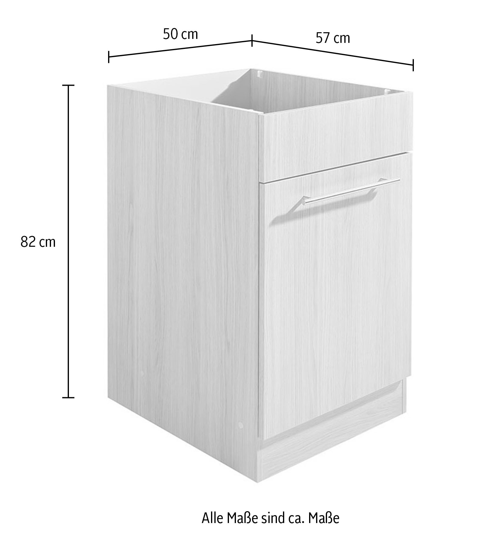 wiho Küchen Meuble évier »Filo« 50 cm breit, ohne Arbeitsplatte