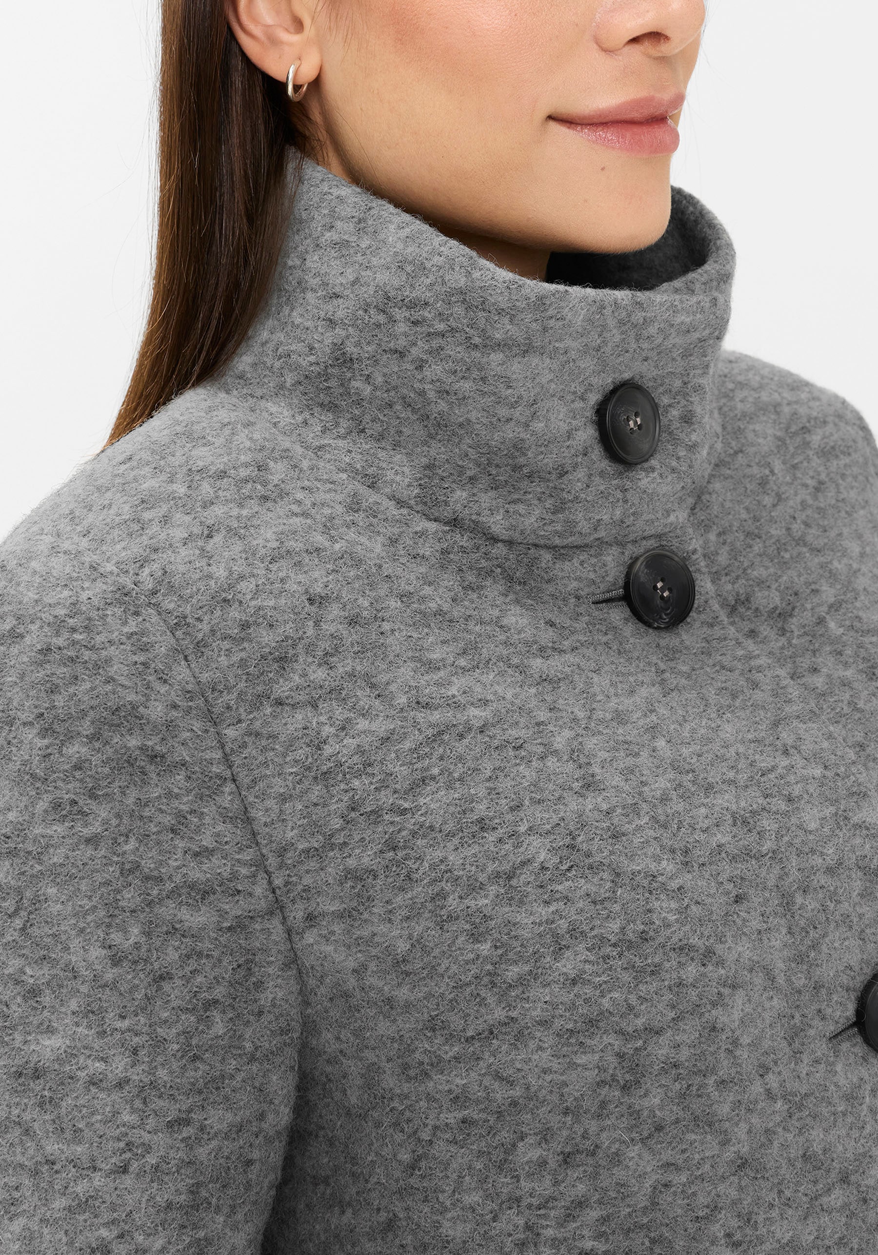 Fuchs Schmitt Manteau en laine »Wollmantel« Mit Rundhalsausschnitt