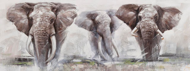 Image of Home affaire Ölbild »Elephant«, Elefanten-Tiere bei Ackermann Versand Schweiz