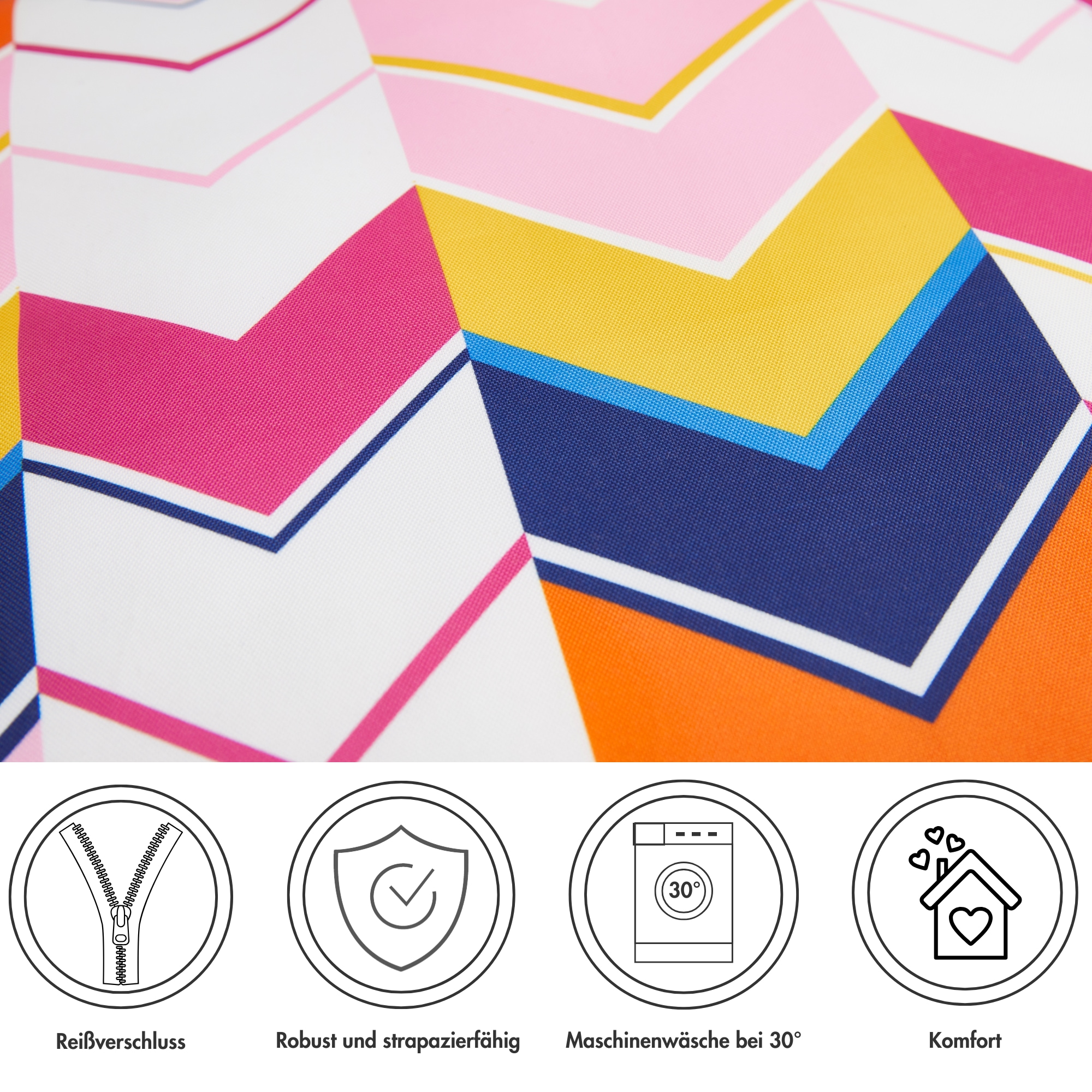 Andiamo Dekokissen »Helia, Kissenhülle mit Füllung« Sofakissen, modernes Design, eckig, 40x40, Outdoor geeignet