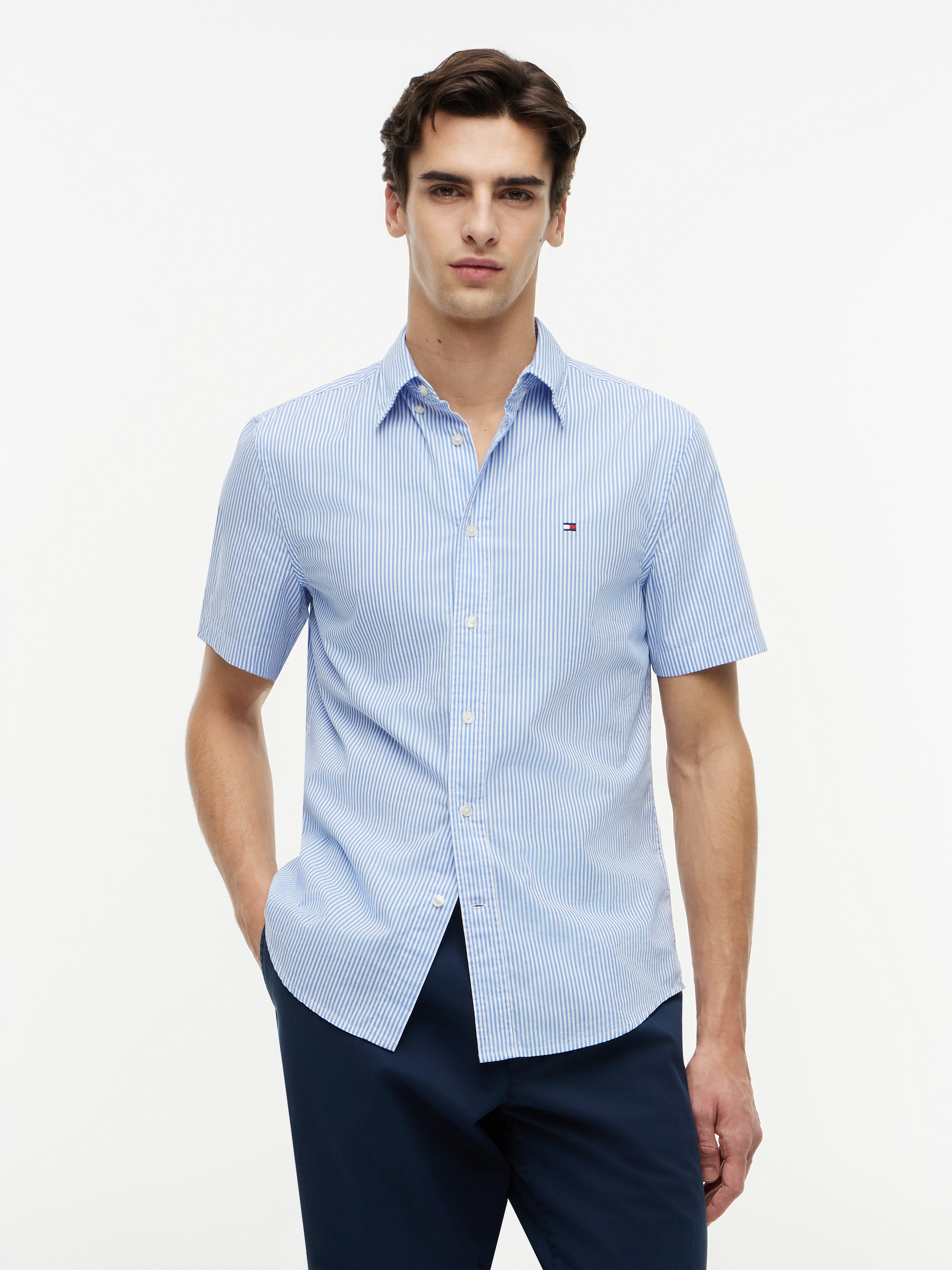Tommy Hilfiger Kurzarmhemd »FLEX POP CLASSIC STP S/S SHIRT«