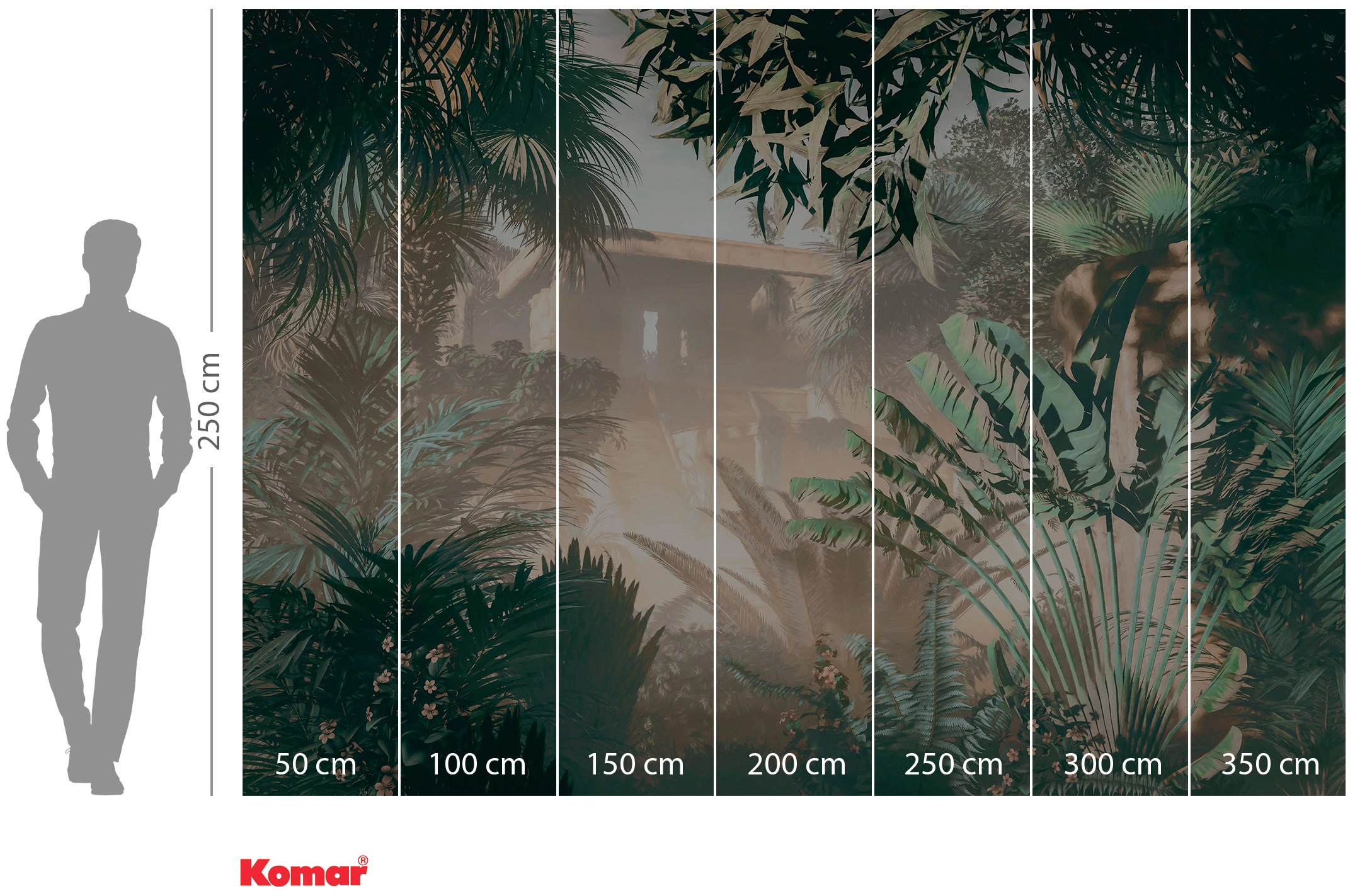 Komar Vliestapete »Digitaldruck Vlies - Manoa - Grösse 350 x 250 cm«, bedruckt, Wohnzimmer, Schlafzimmer