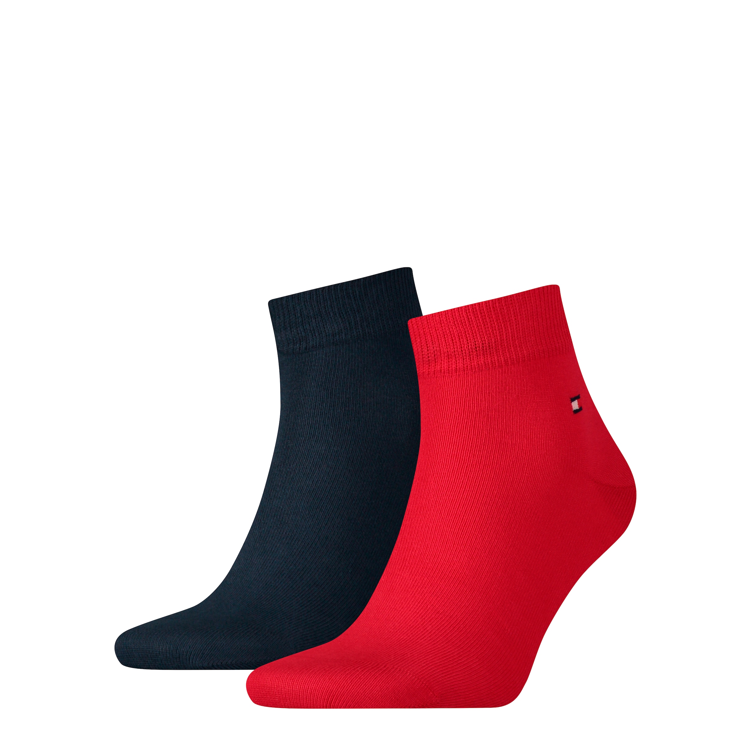 Tommy Hilfiger Chaussettes courtes »TH MEN QUARTER« 2 Paar,  weicher, elastischer Rippenbund, klassisches Tommy Hilfiger Logo
