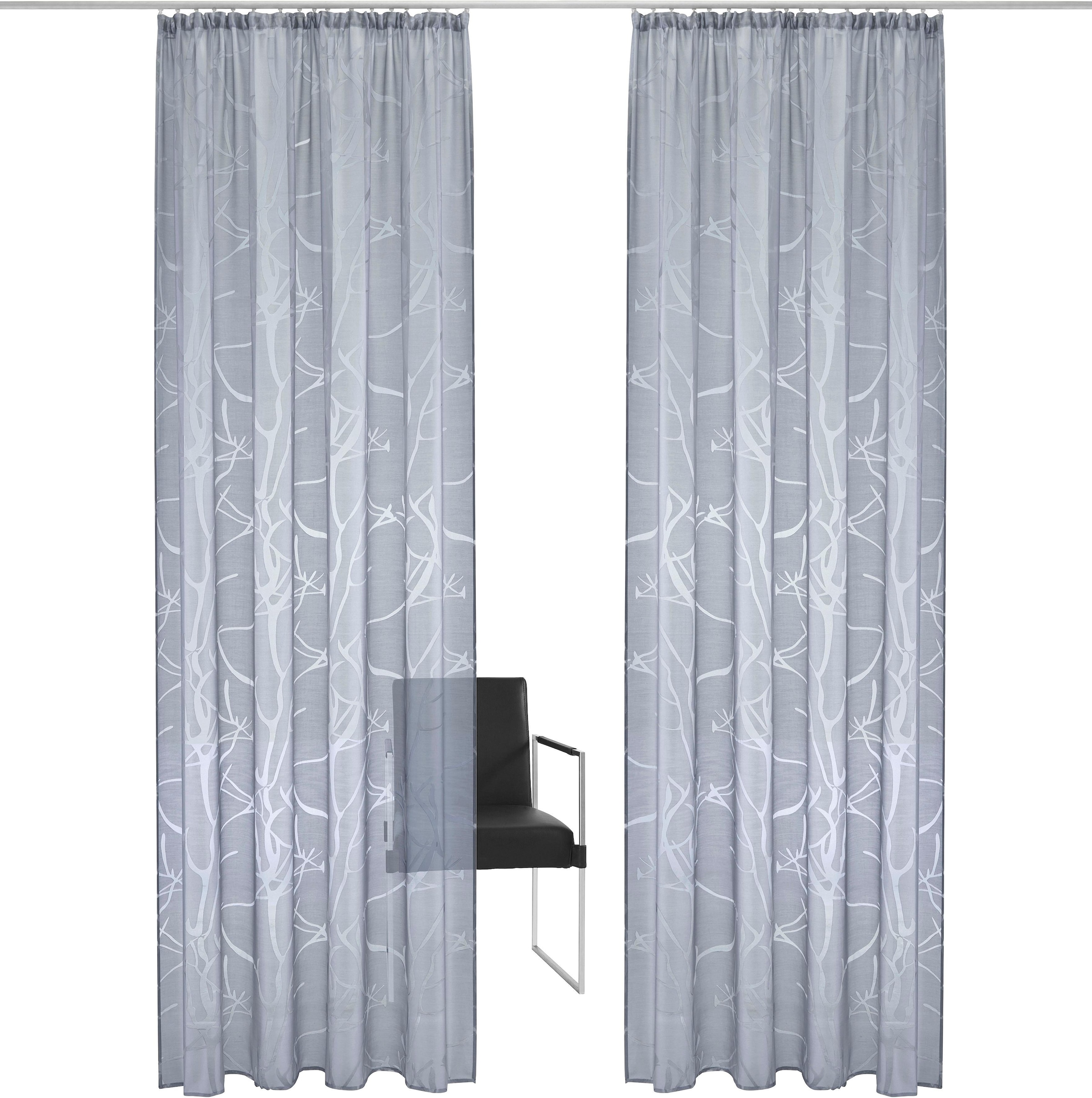 ♕ my home versandkostenfrei Polyester St.), Halbtransparent, »Anna«, (1 Gardine Ausbrenner, auf